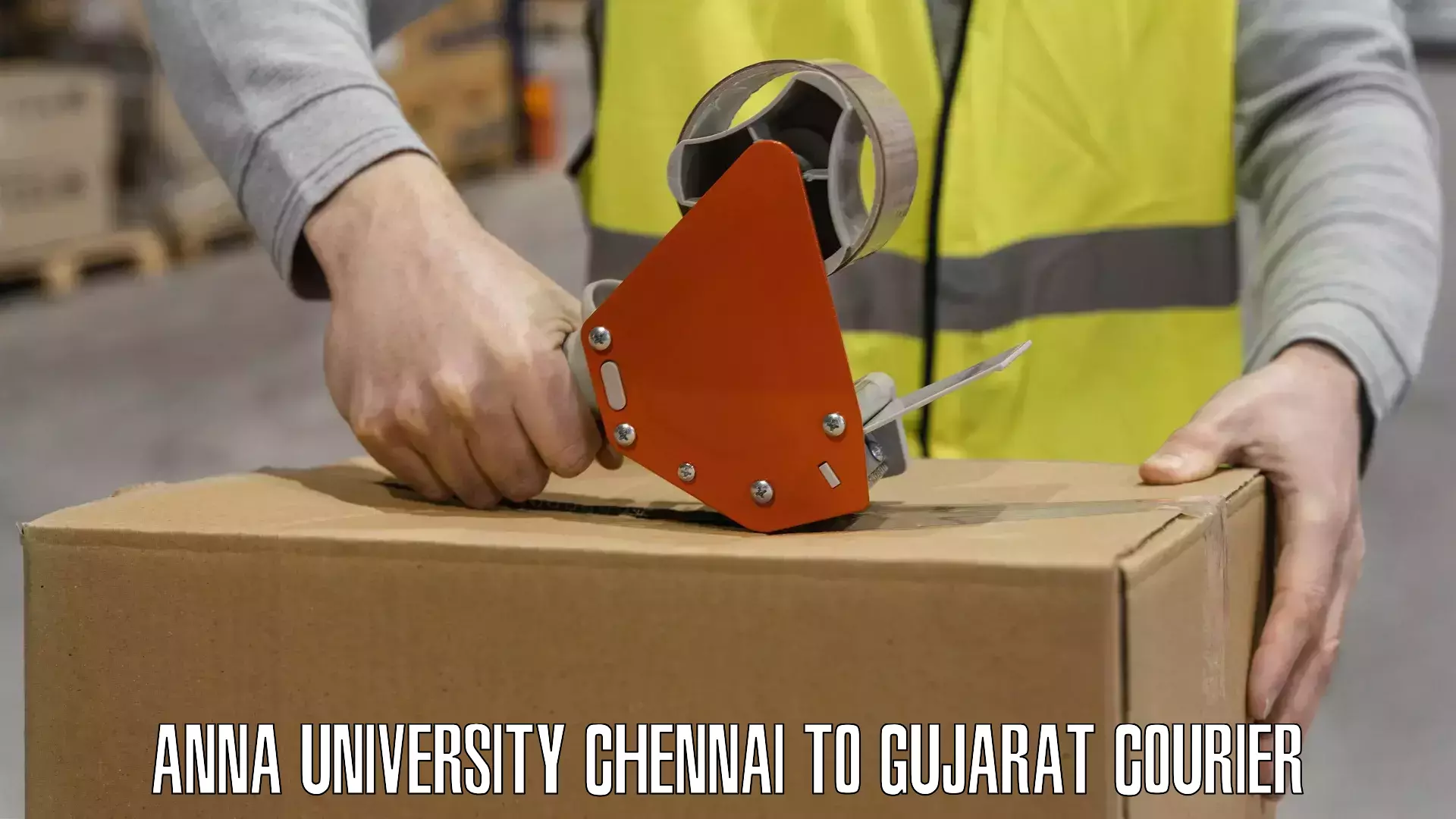 Courier service innovation Anna University Chennai to Kalol Gujarat