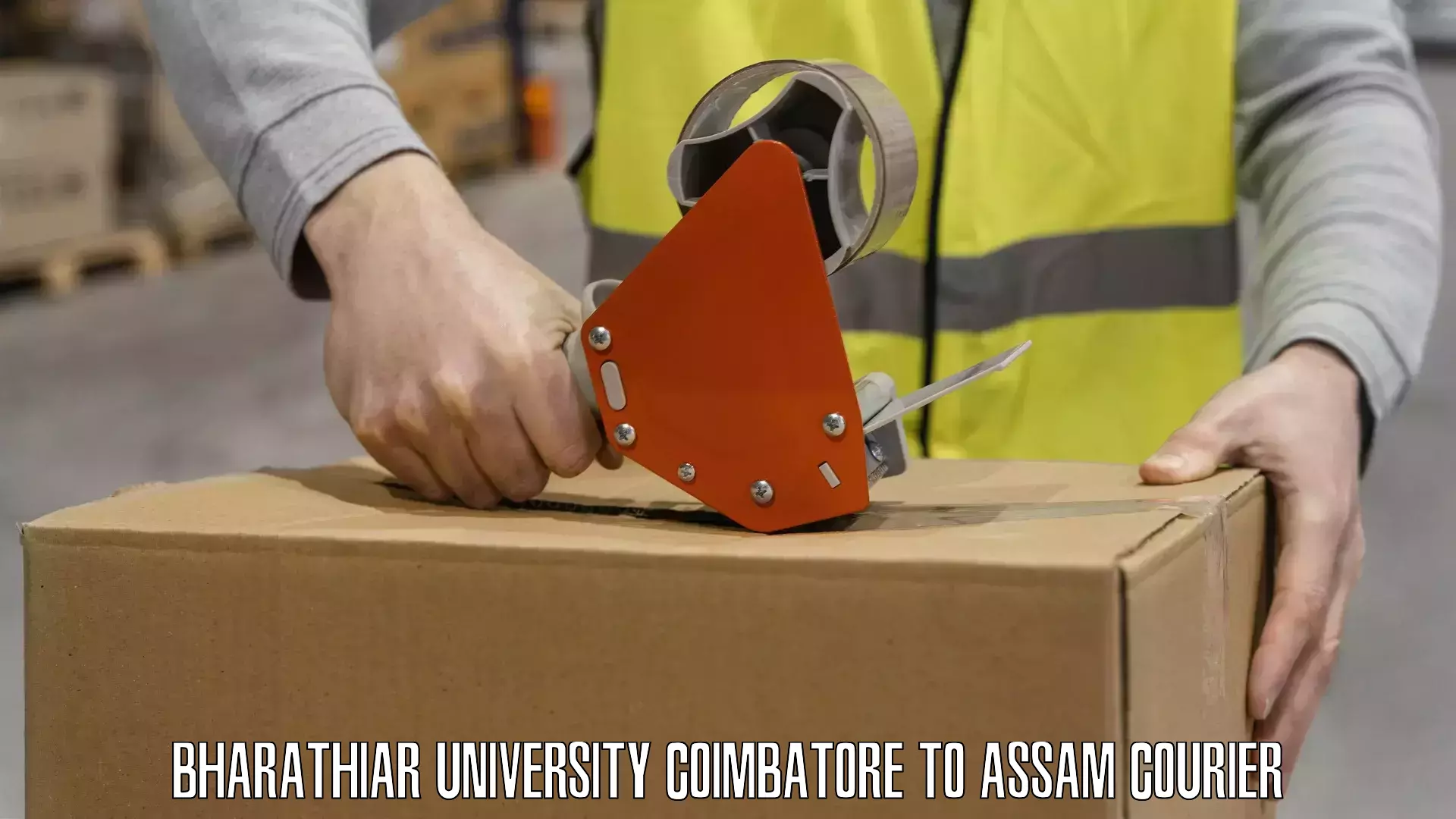 Postal and courier services Bharathiar University Coimbatore to Assam