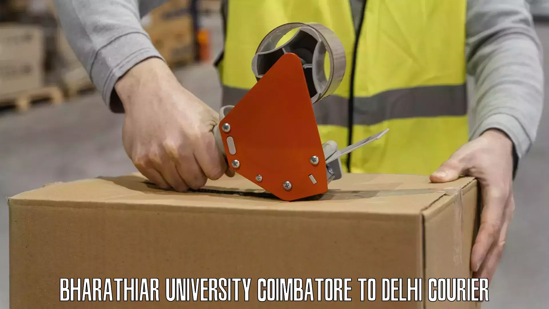Competitive shipping rates in Bharathiar University Coimbatore to Indraprastha