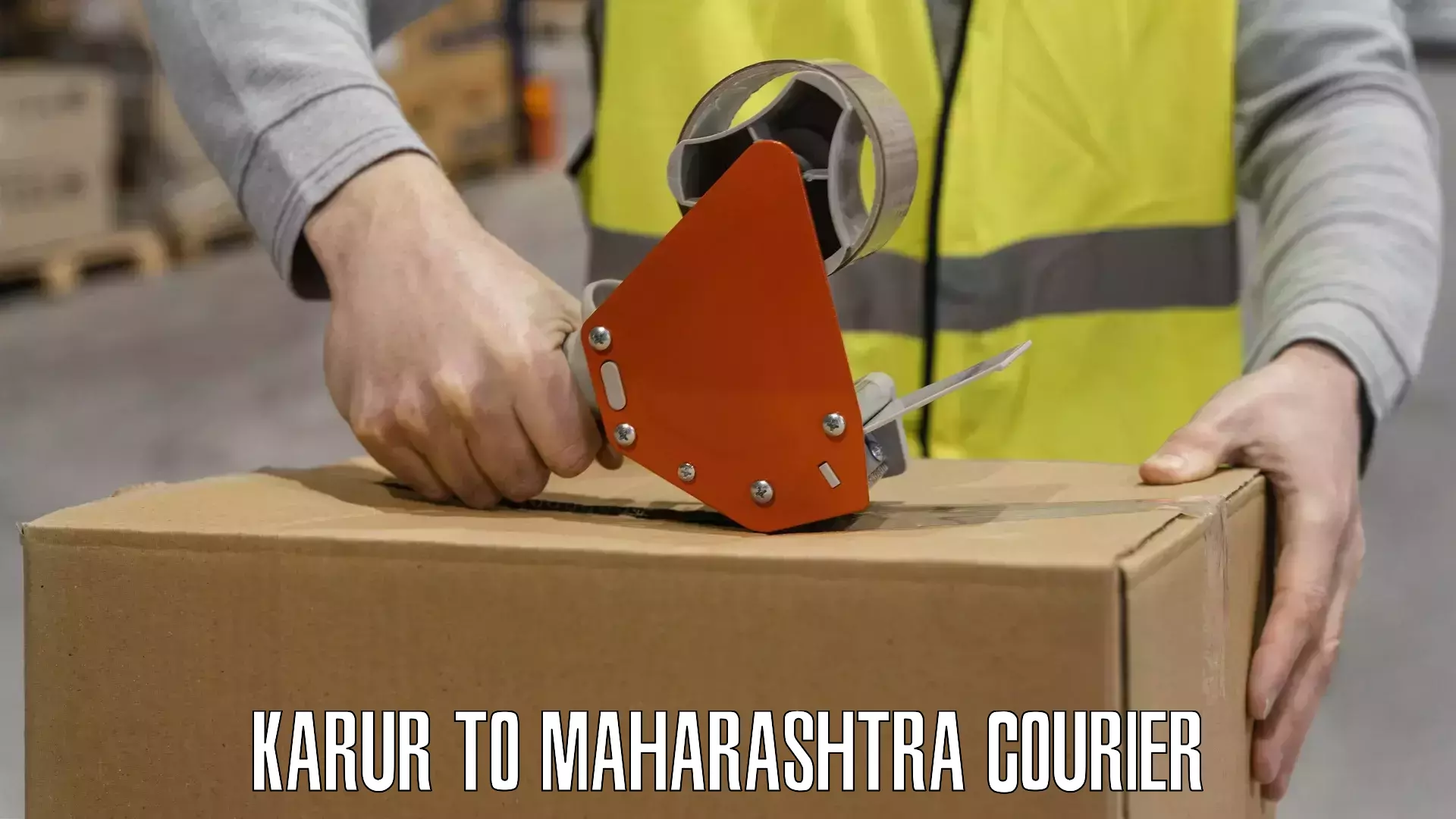 Full-service courier options Karur to Maharashtra
