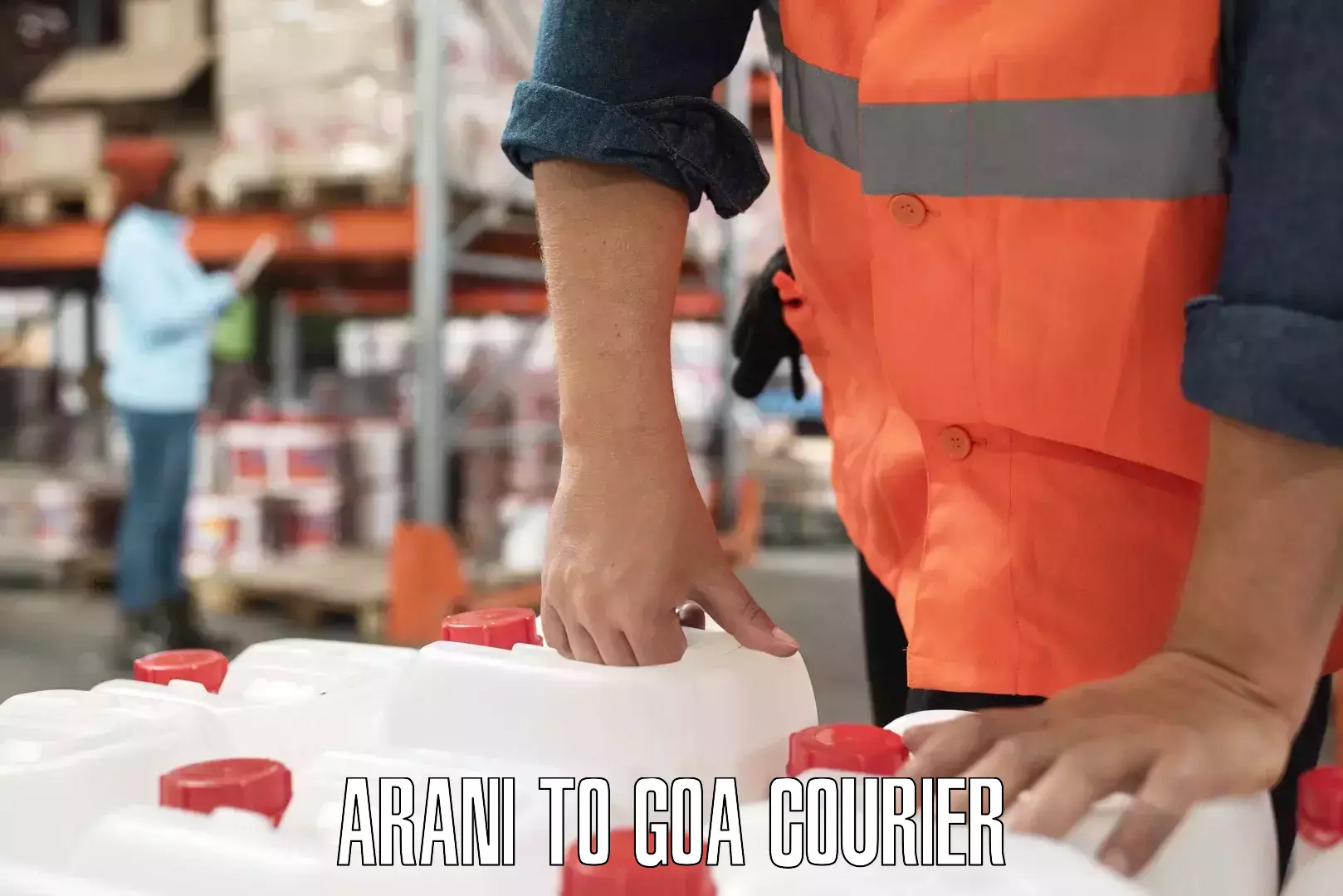 Optimized delivery routes Arani to Goa