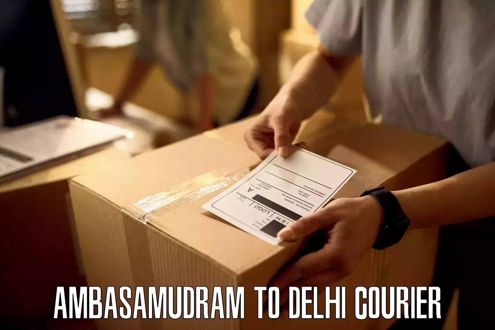 Subscription-based courier Ambasamudram to Jawaharlal Nehru University New Delhi