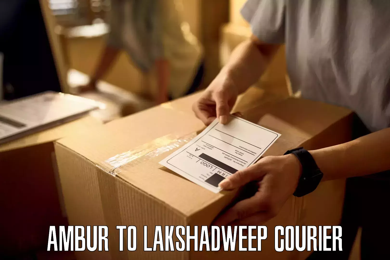 Dynamic courier operations Ambur to Lakshadweep