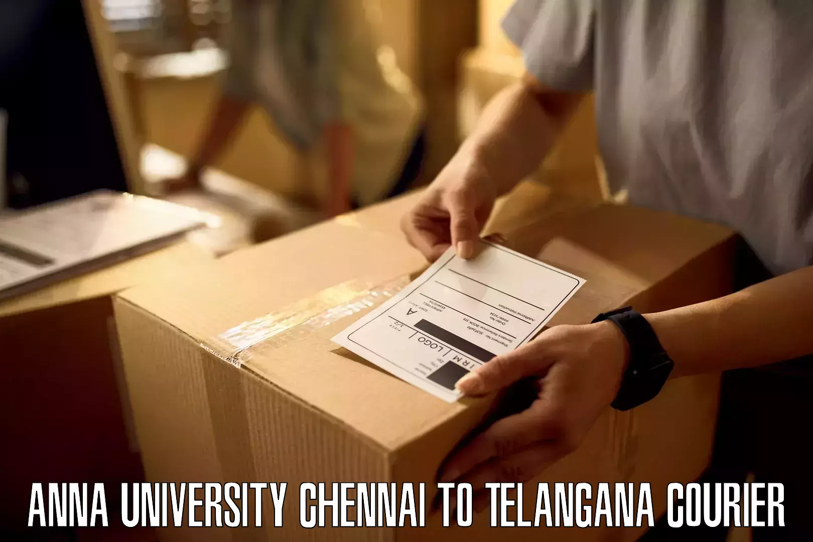 Optimized delivery routes Anna University Chennai to Moinabad