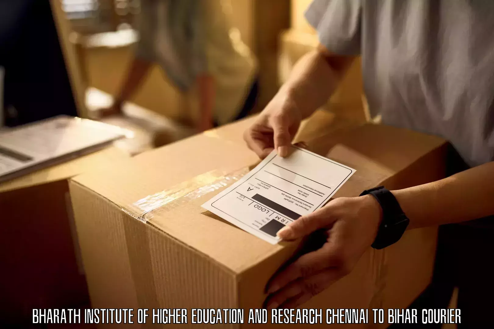 Courier service innovation Bharath Institute of Higher Education and Research Chennai to Hajipur