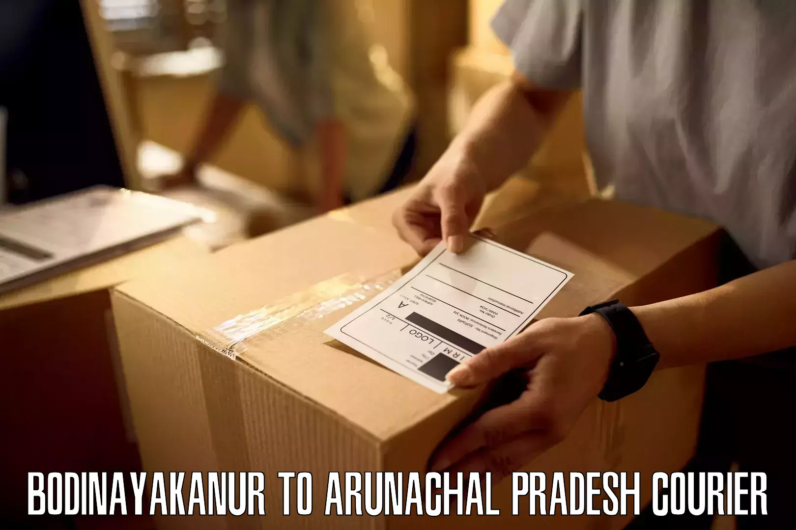 Efficient package consolidation Bodinayakanur to Arunachal Pradesh