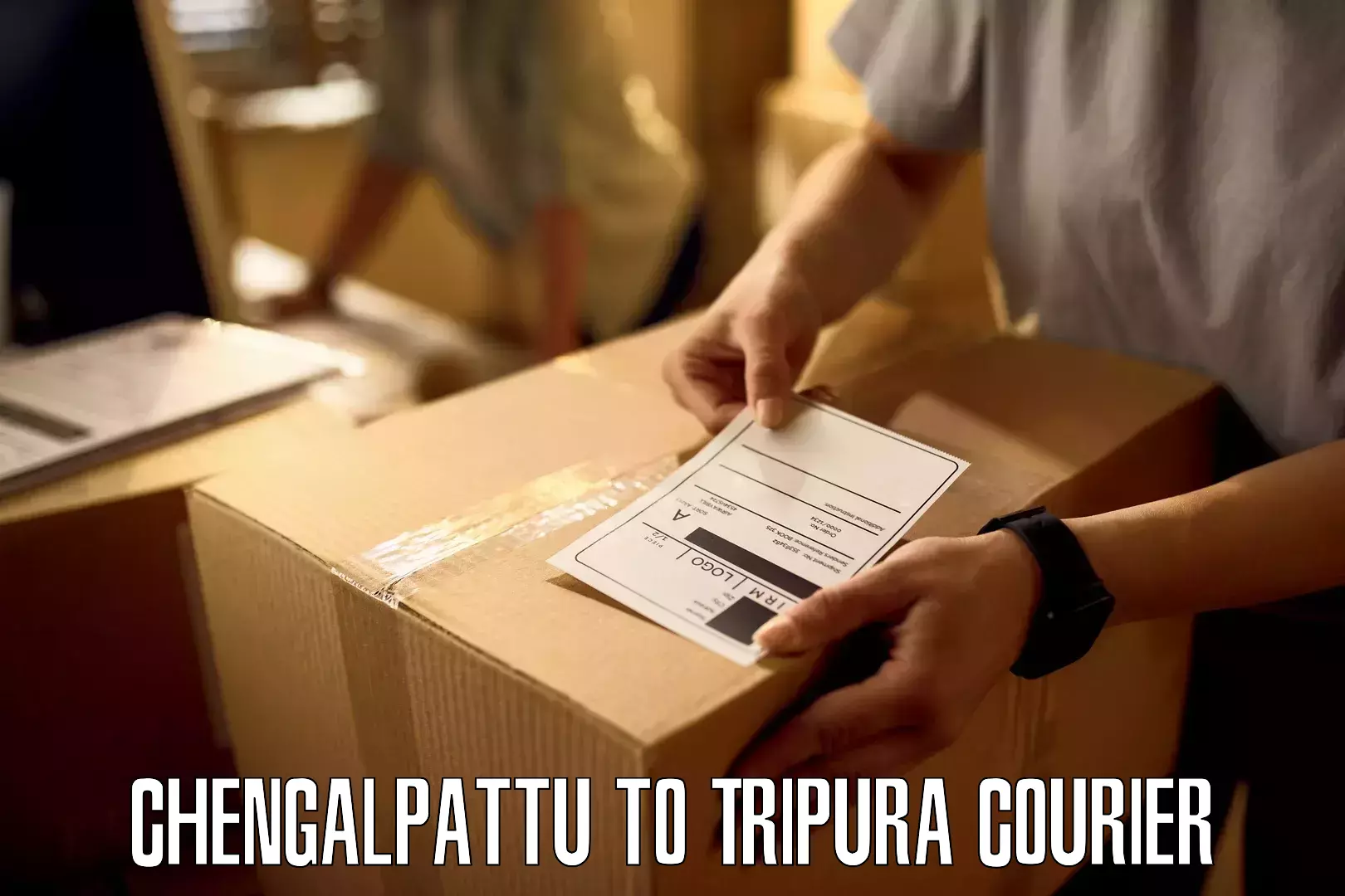 Large package courier Chengalpattu to West Tripura
