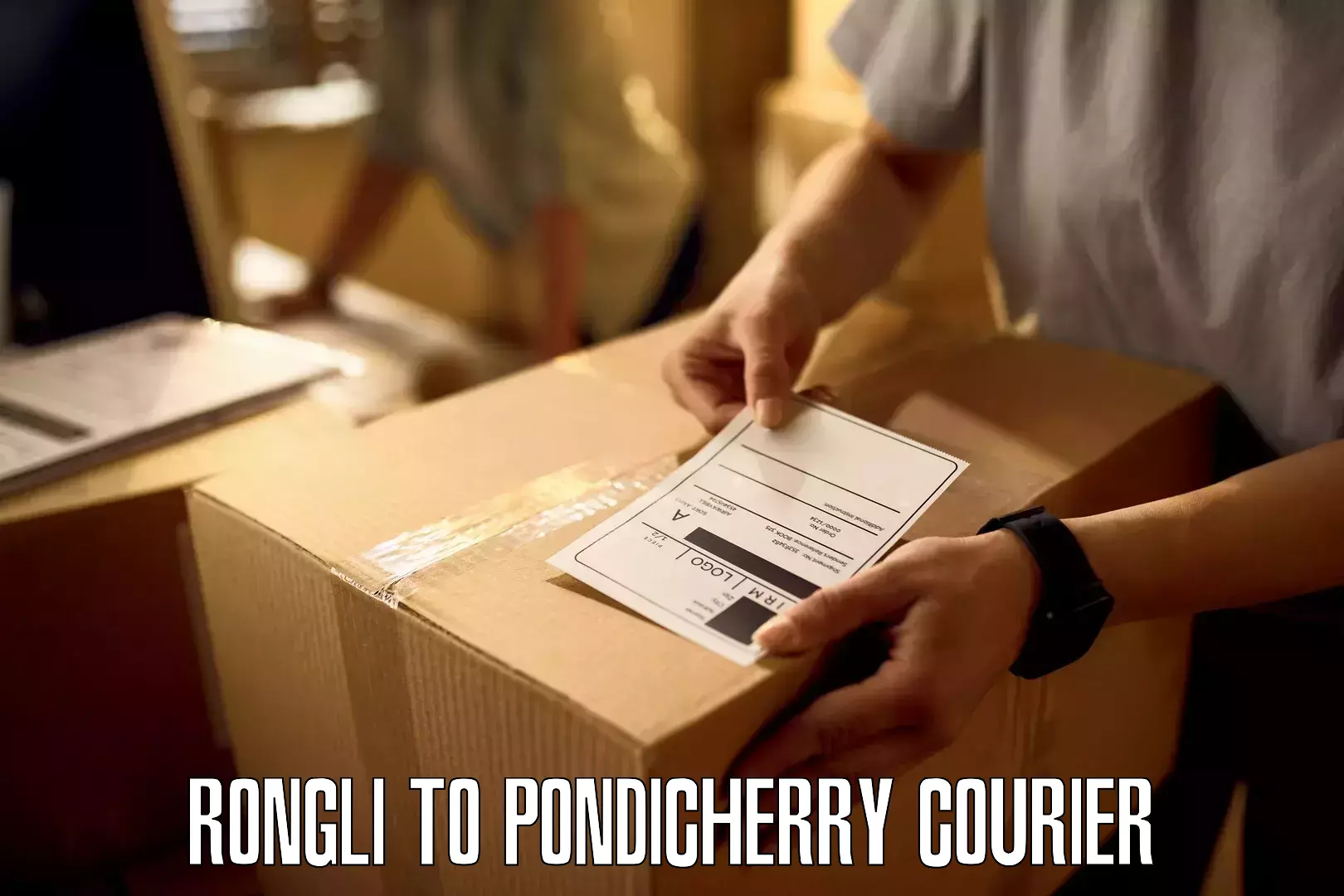 Optimized shipping routes Rongli to Pondicherry University