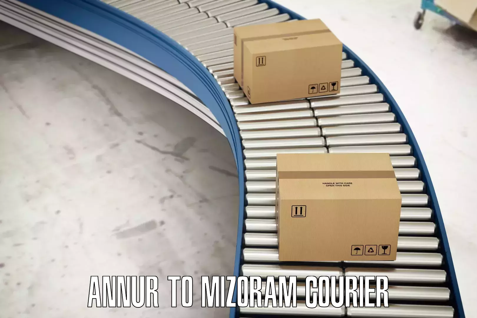 Automated parcel services Annur to Aizawl