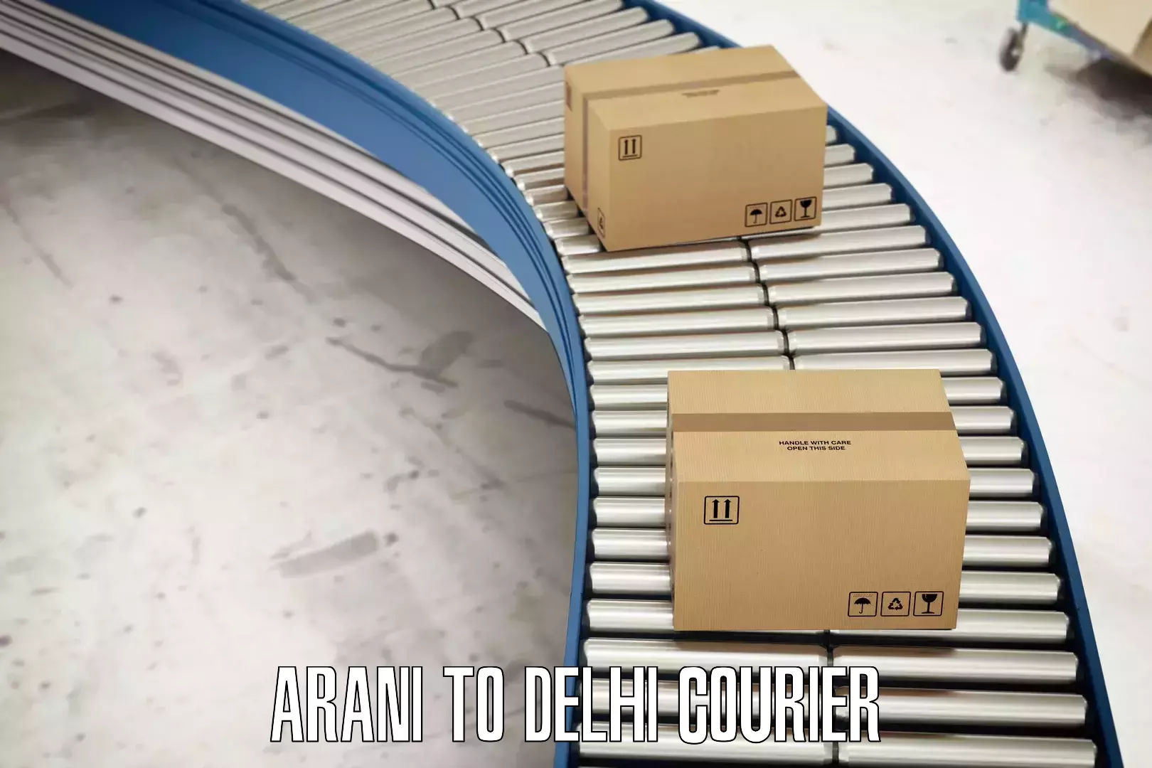 Personal parcel delivery Arani to East Delhi