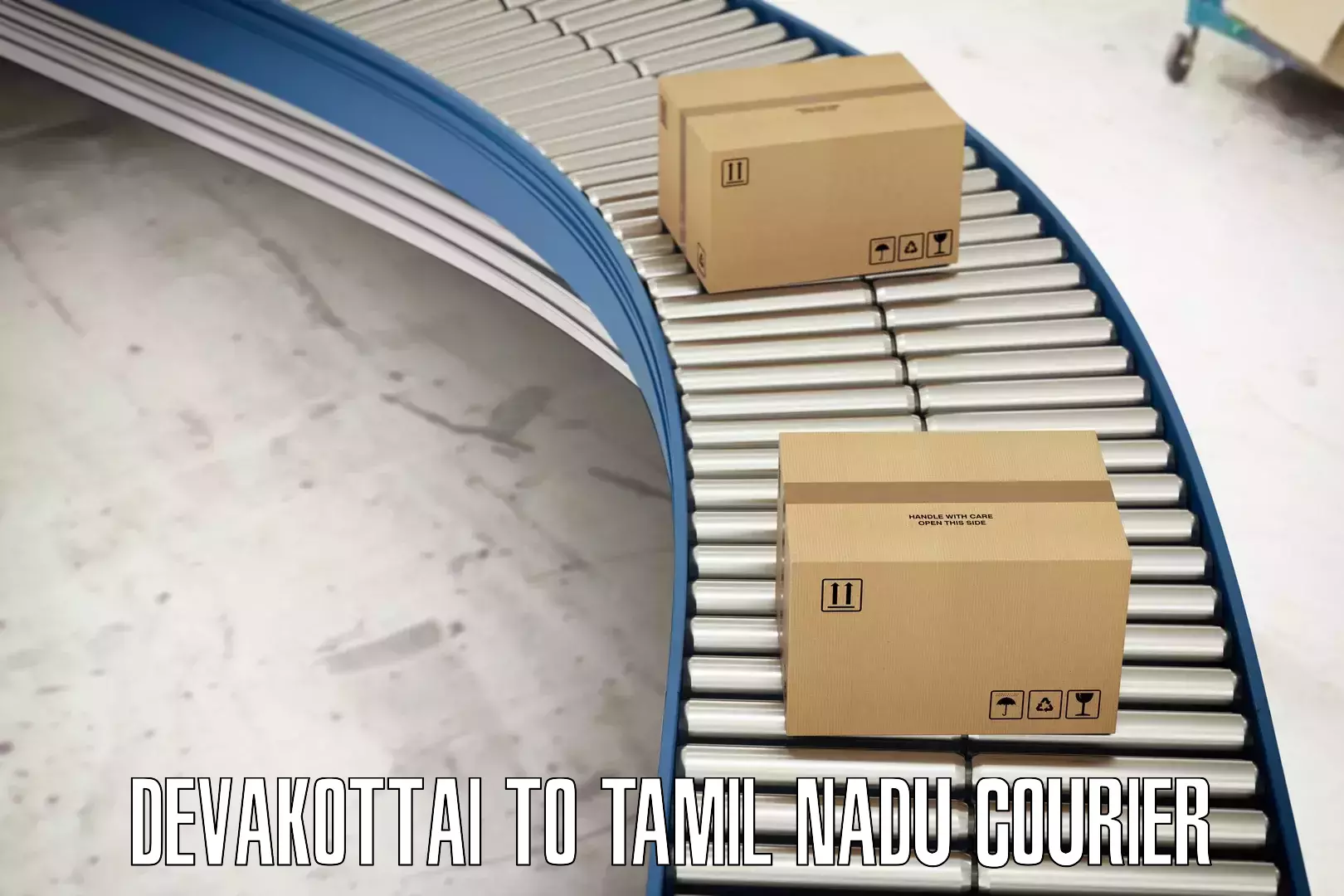 High-speed parcel service Devakottai to Manonmaniam Sundaranar University Tirunelveli