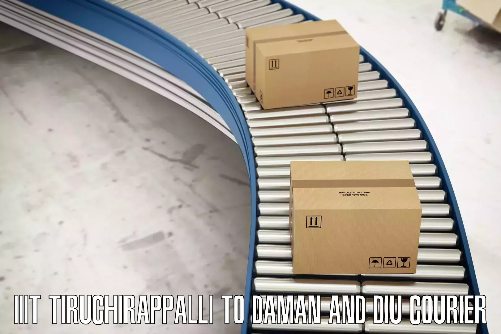 Reliable package handling IIIT Tiruchirappalli to Diu