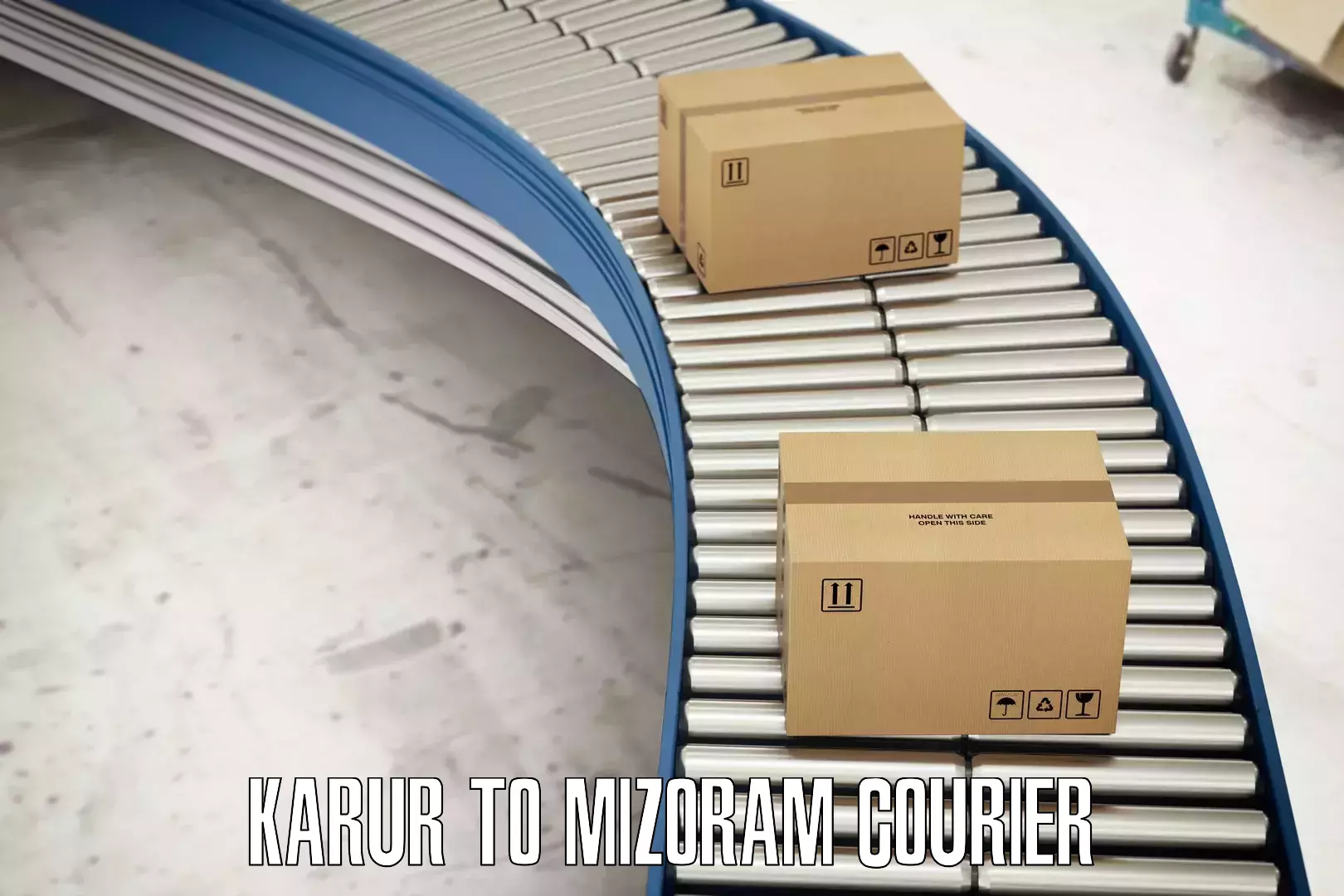 24/7 courier service Karur to Thenzawl