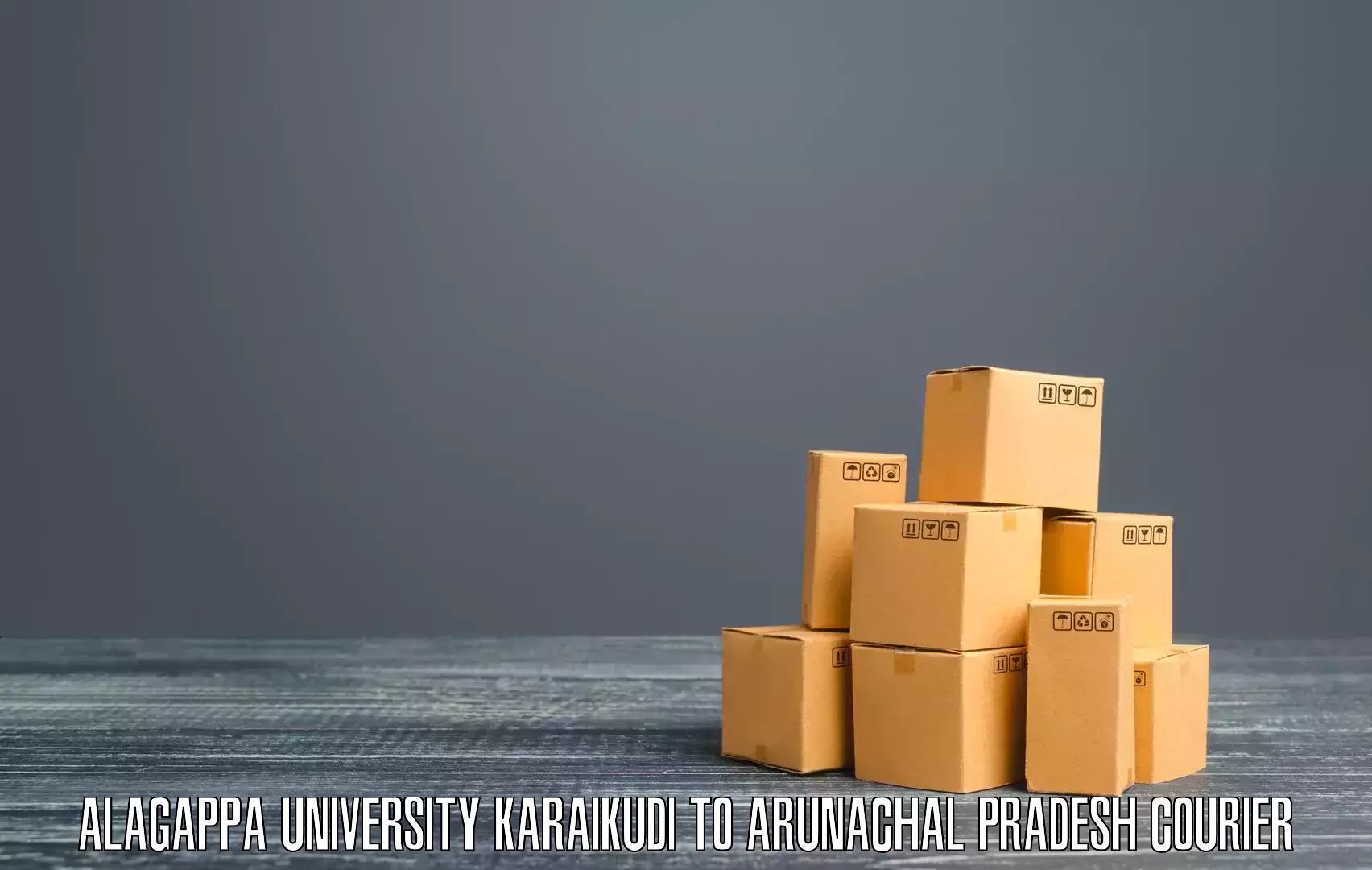 Comprehensive logistics Alagappa University Karaikudi to Bhalukpong
