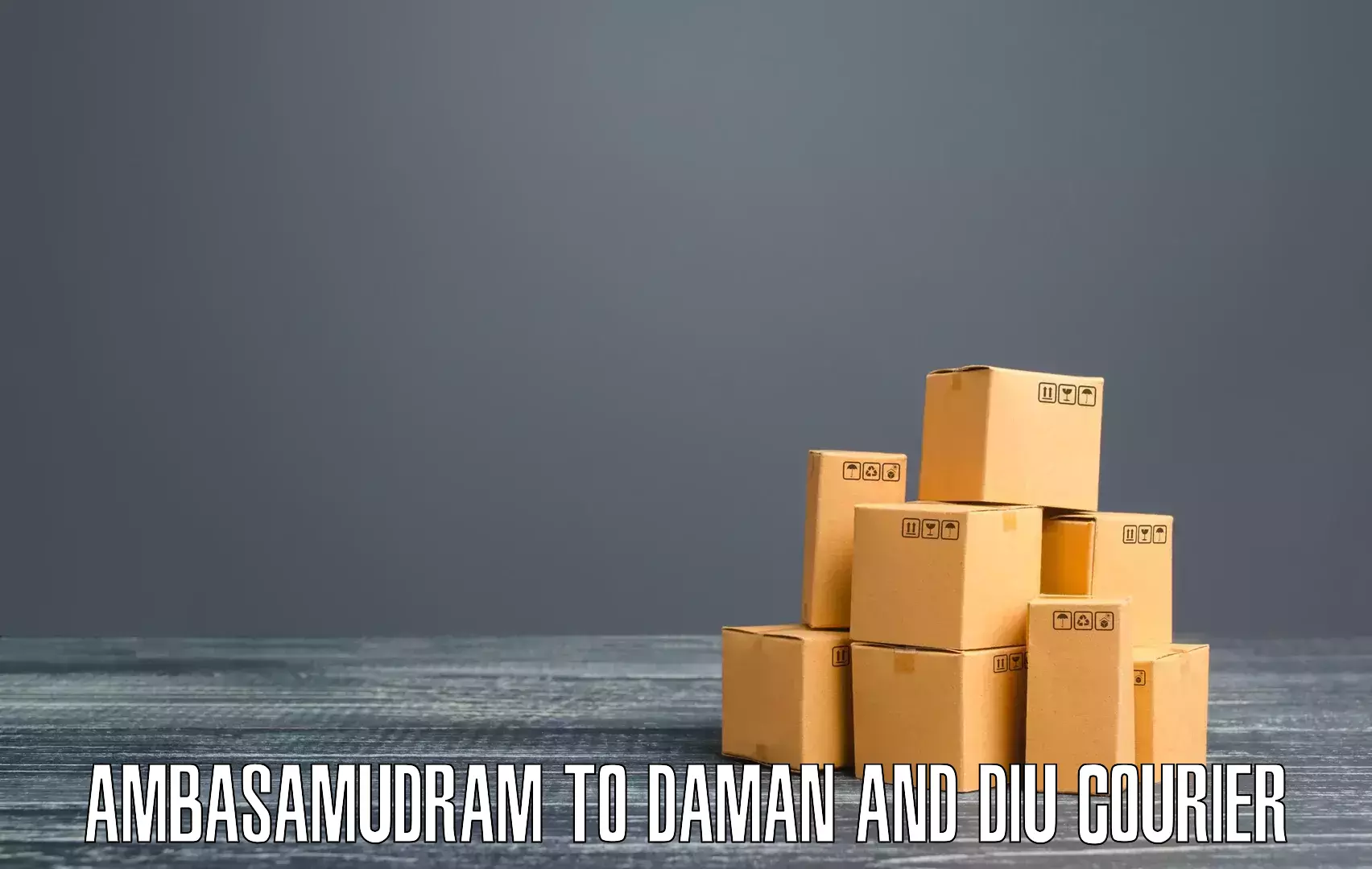 Global delivery options Ambasamudram to Daman and Diu