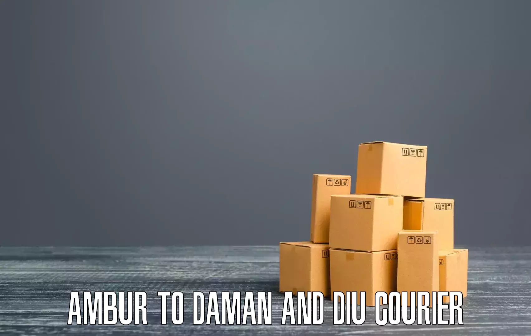Easy access courier services in Ambur to Daman