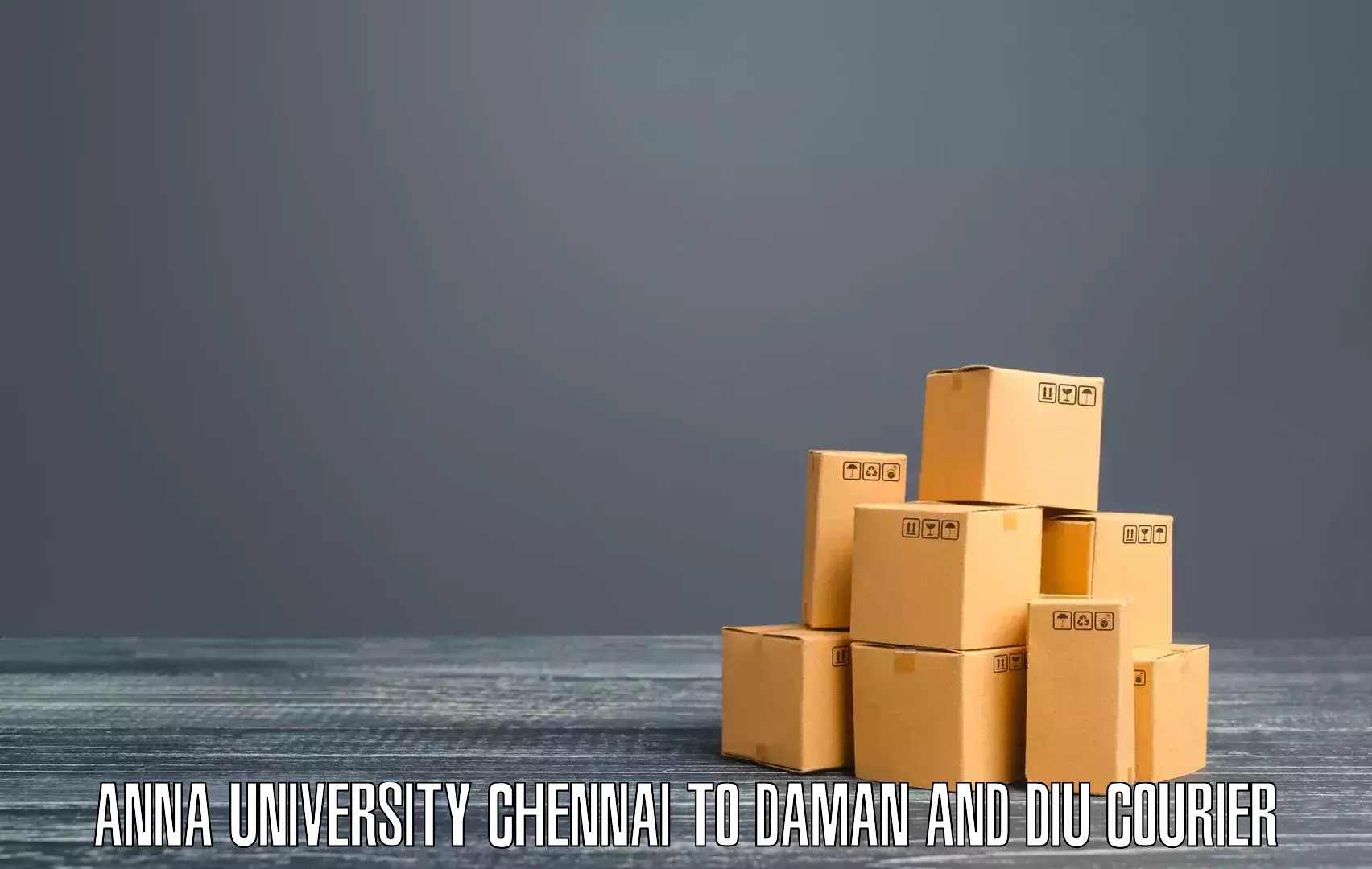 Next day courier in Anna University Chennai to Daman and Diu