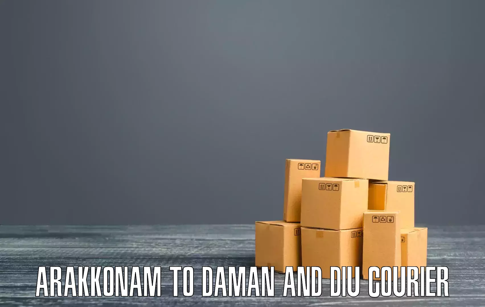 Secure packaging Arakkonam to Daman and Diu