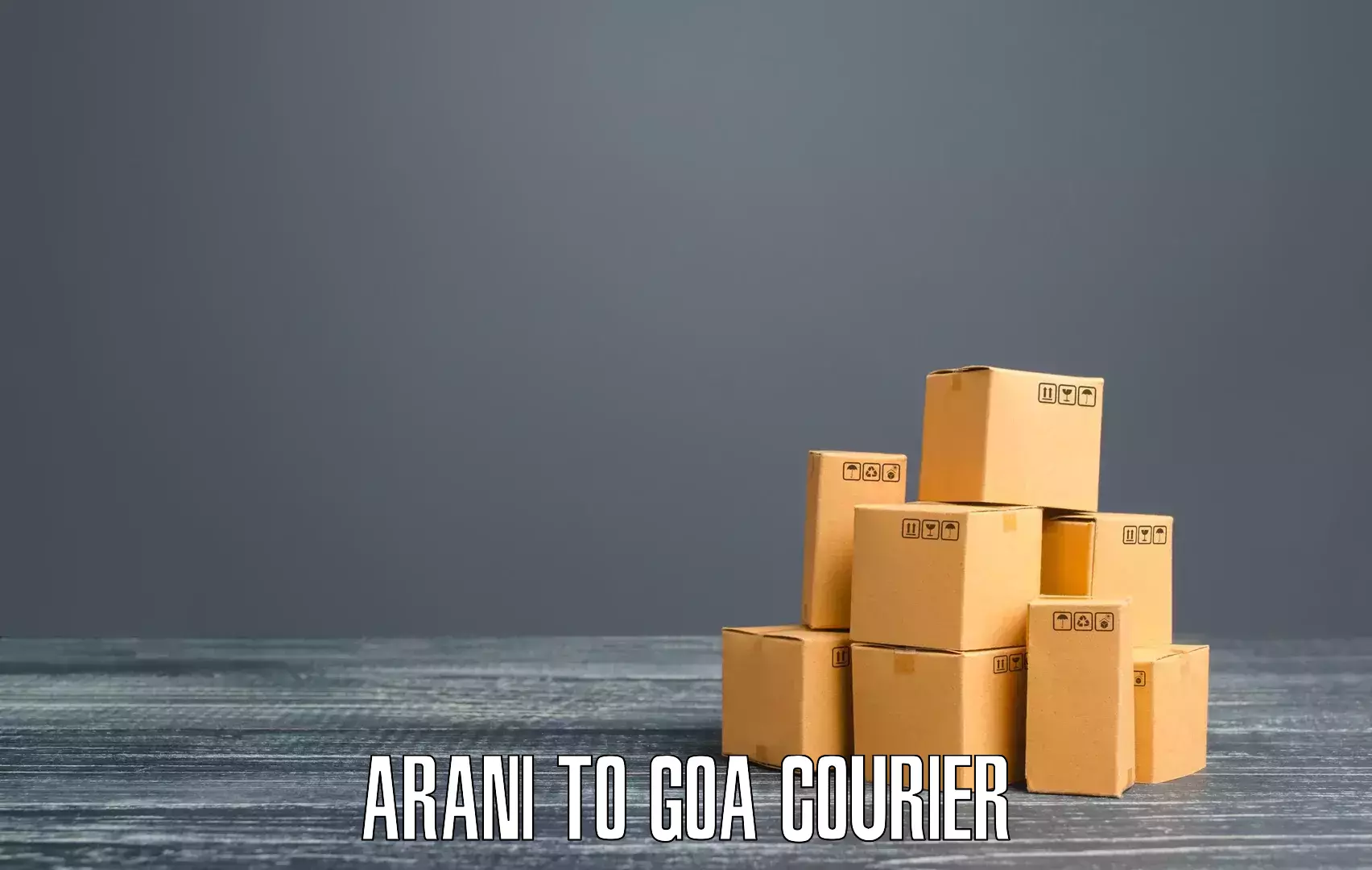Reliable shipping partners Arani to Sanvordem