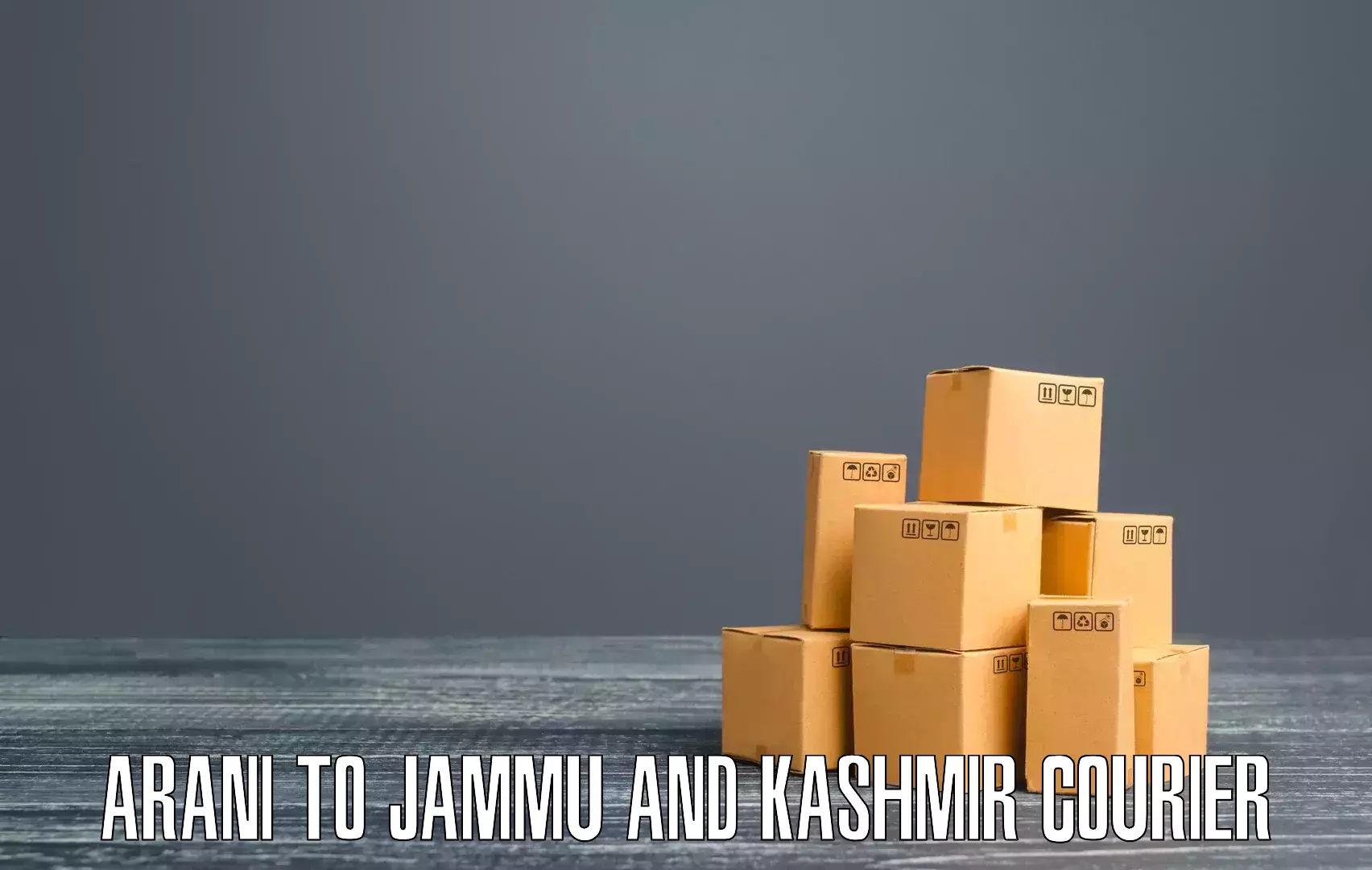 Premium courier services Arani to University of Kashmir Srinagar
