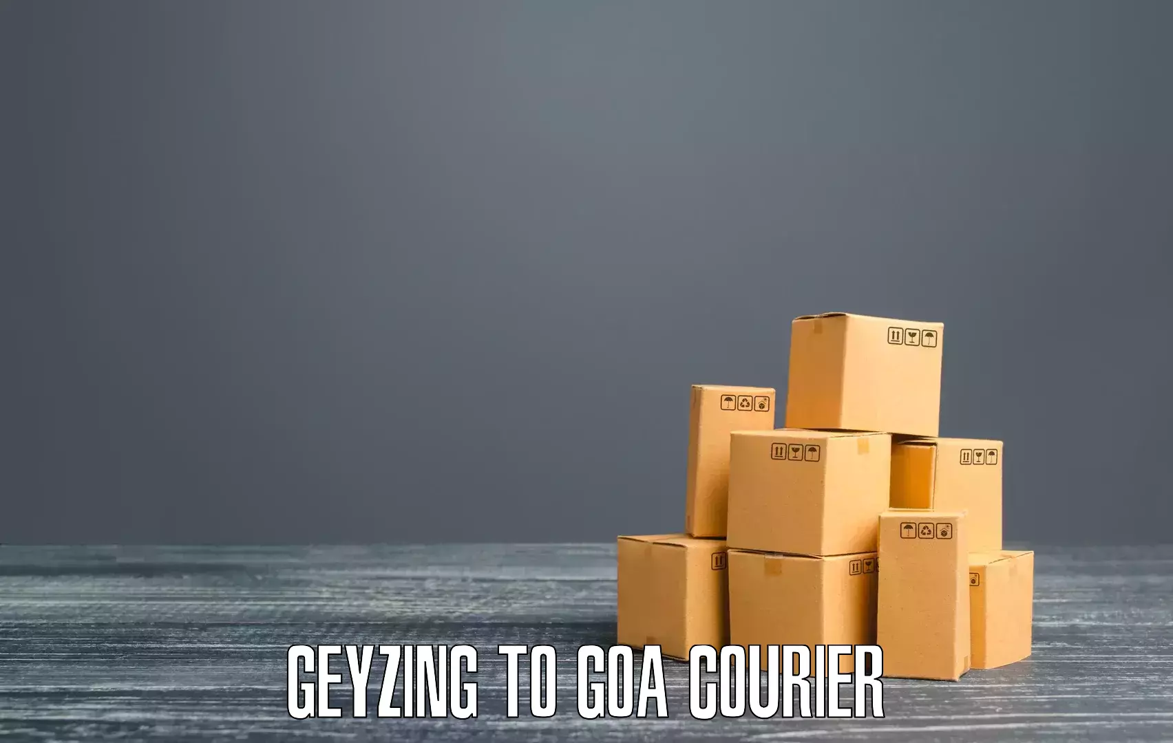 Courier service comparison Geyzing to Goa University