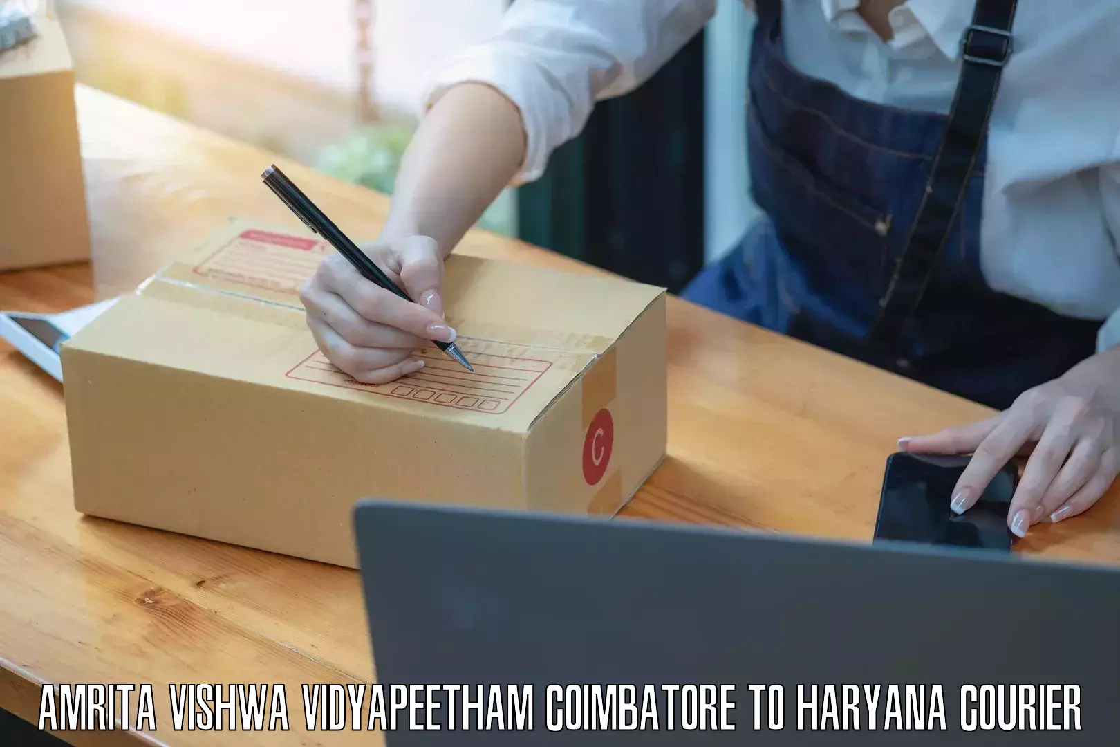 Cost-effective courier solutions in Amrita Vishwa Vidyapeetham Coimbatore to Haryana