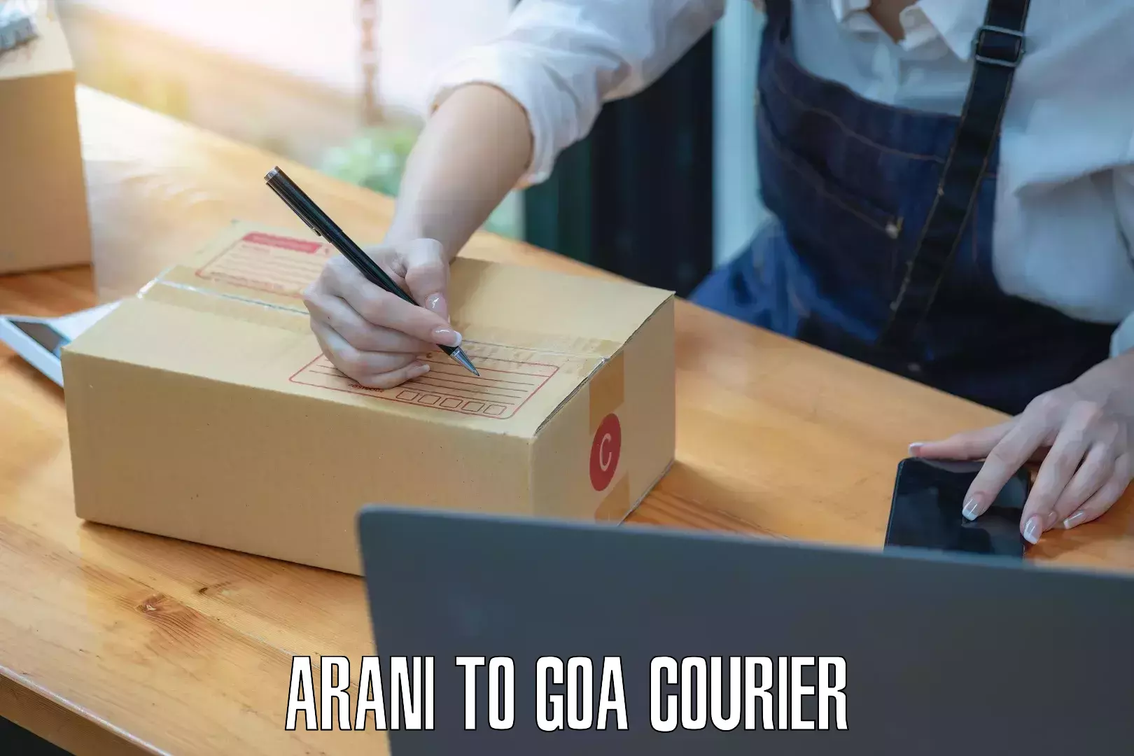 Courier rate comparison Arani to NIT Goa