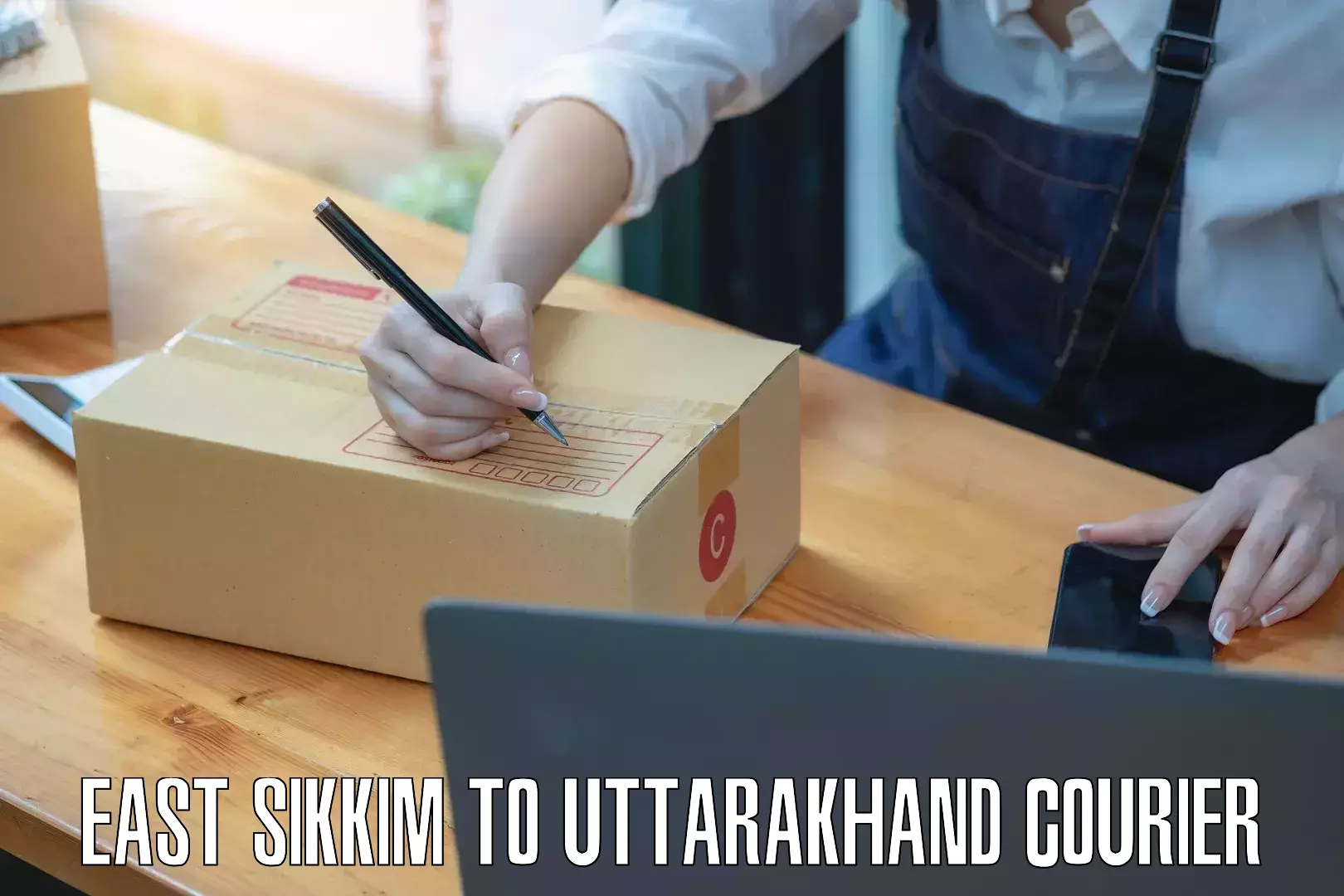 Express courier facilities in East Sikkim to Uttarakhand