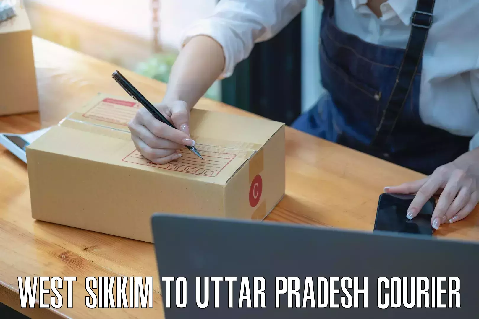 24-hour courier service West Sikkim to Uttar Pradesh