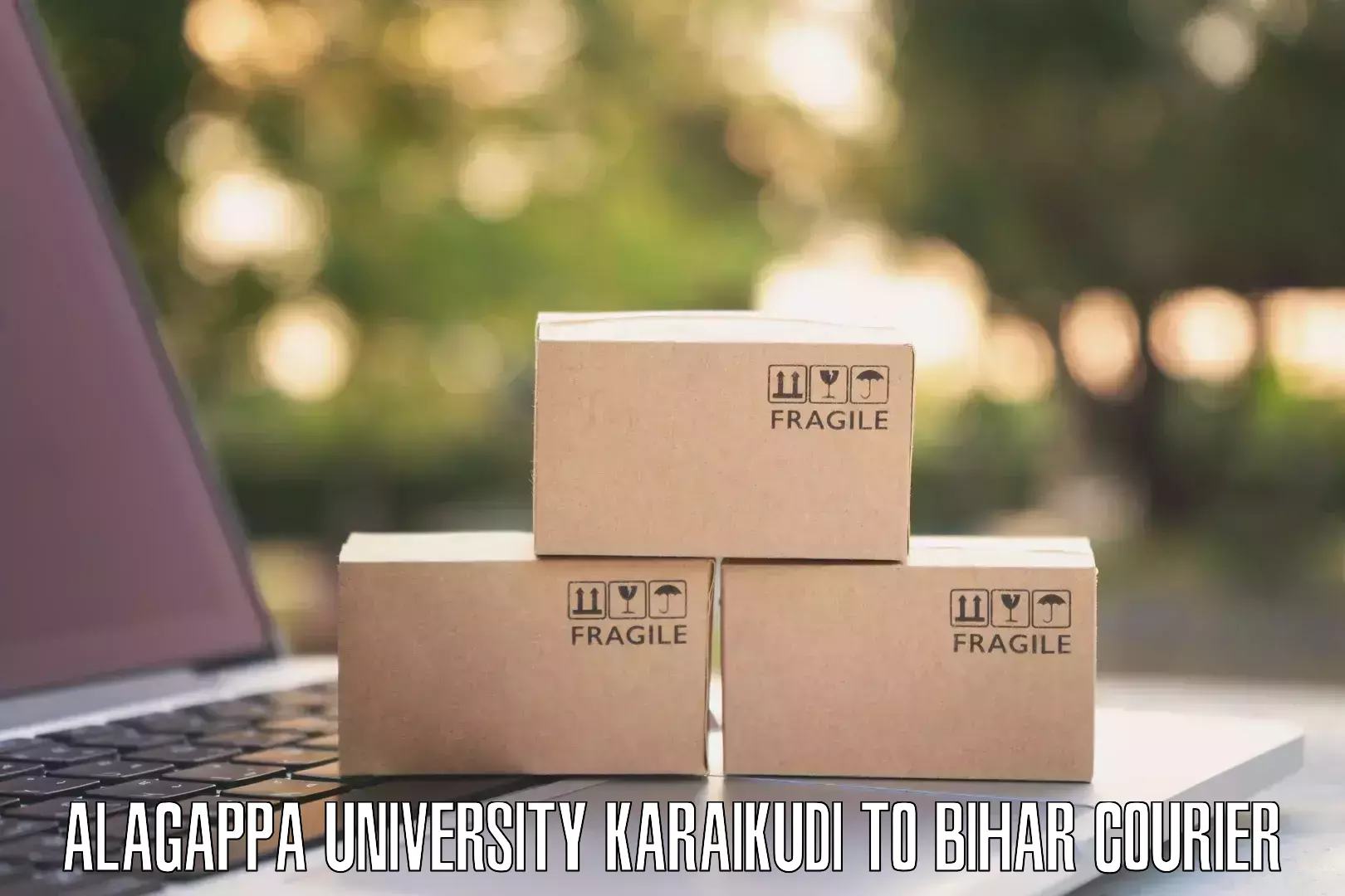 Courier insurance Alagappa University Karaikudi to Hajipur