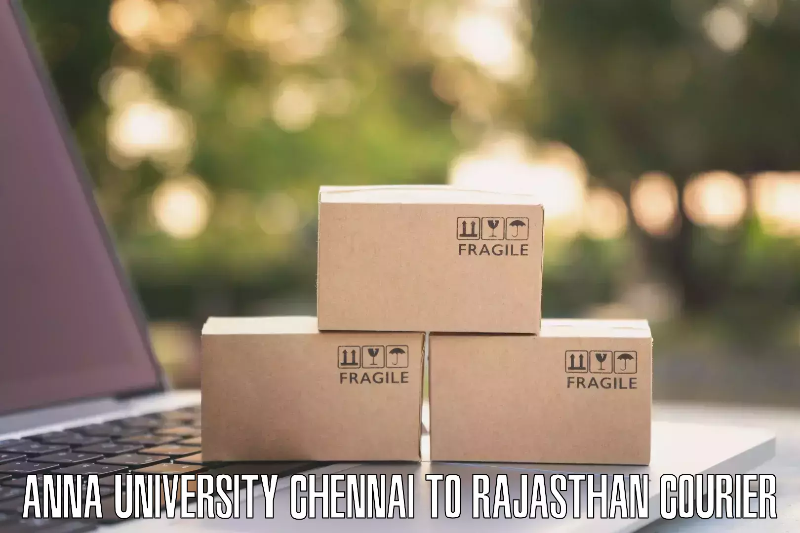 Courier service efficiency Anna University Chennai to Banasthali Vidyapith
