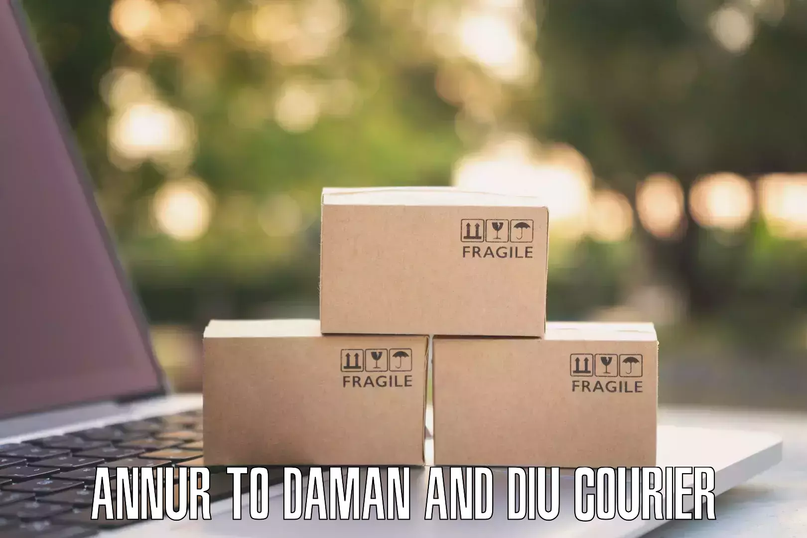 On-demand shipping options Annur to Daman and Diu
