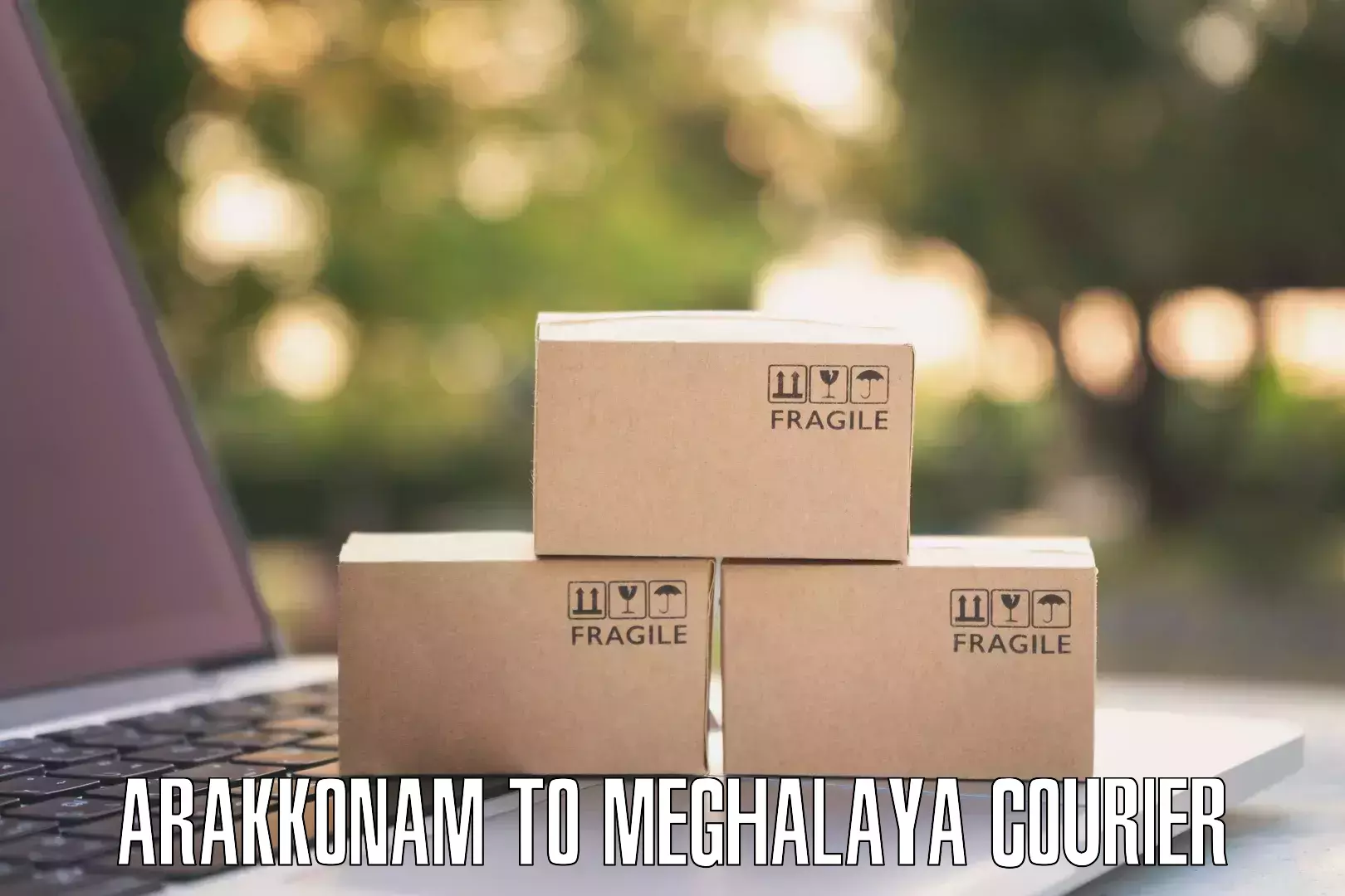 Efficient parcel delivery Arakkonam to Meghalaya