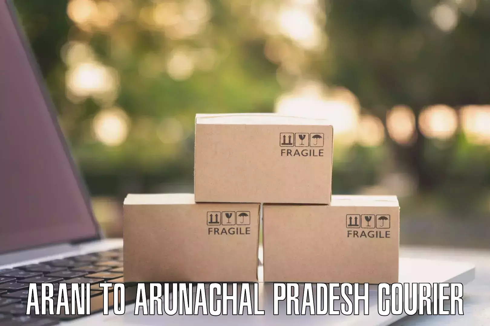Efficient order fulfillment Arani to Arunachal Pradesh