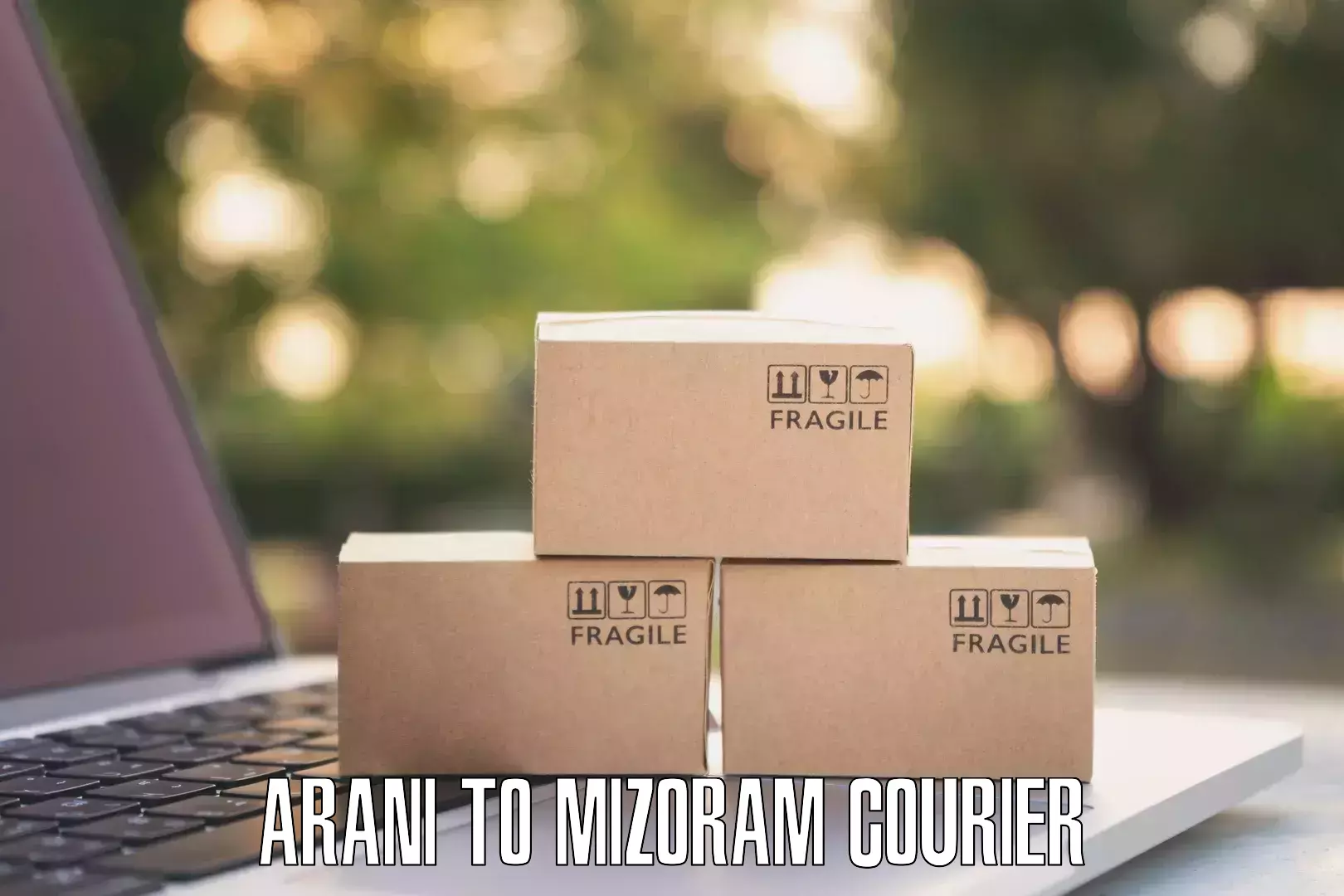 Cash on delivery service Arani to Mizoram