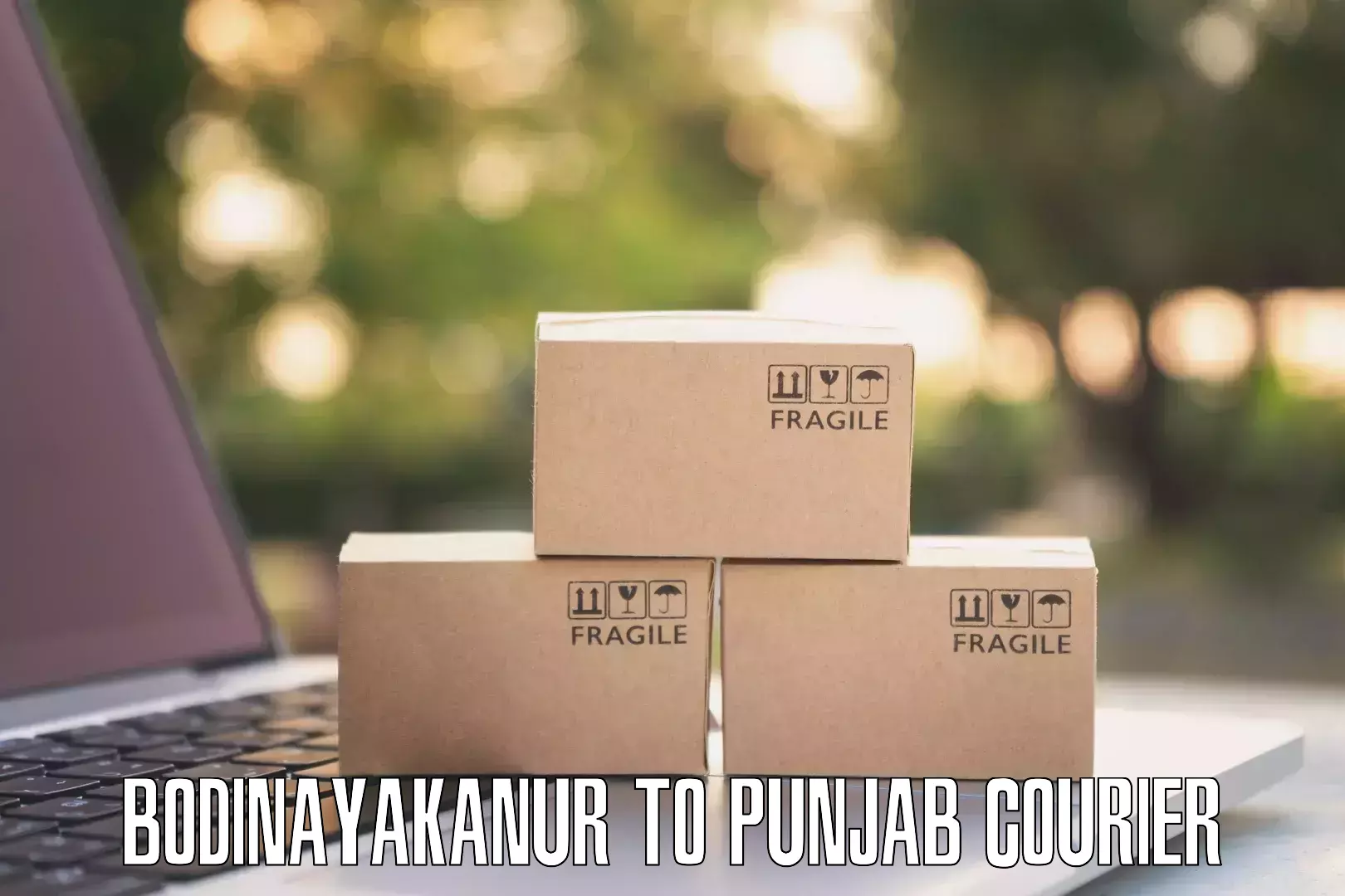 Domestic courier Bodinayakanur to Punjab