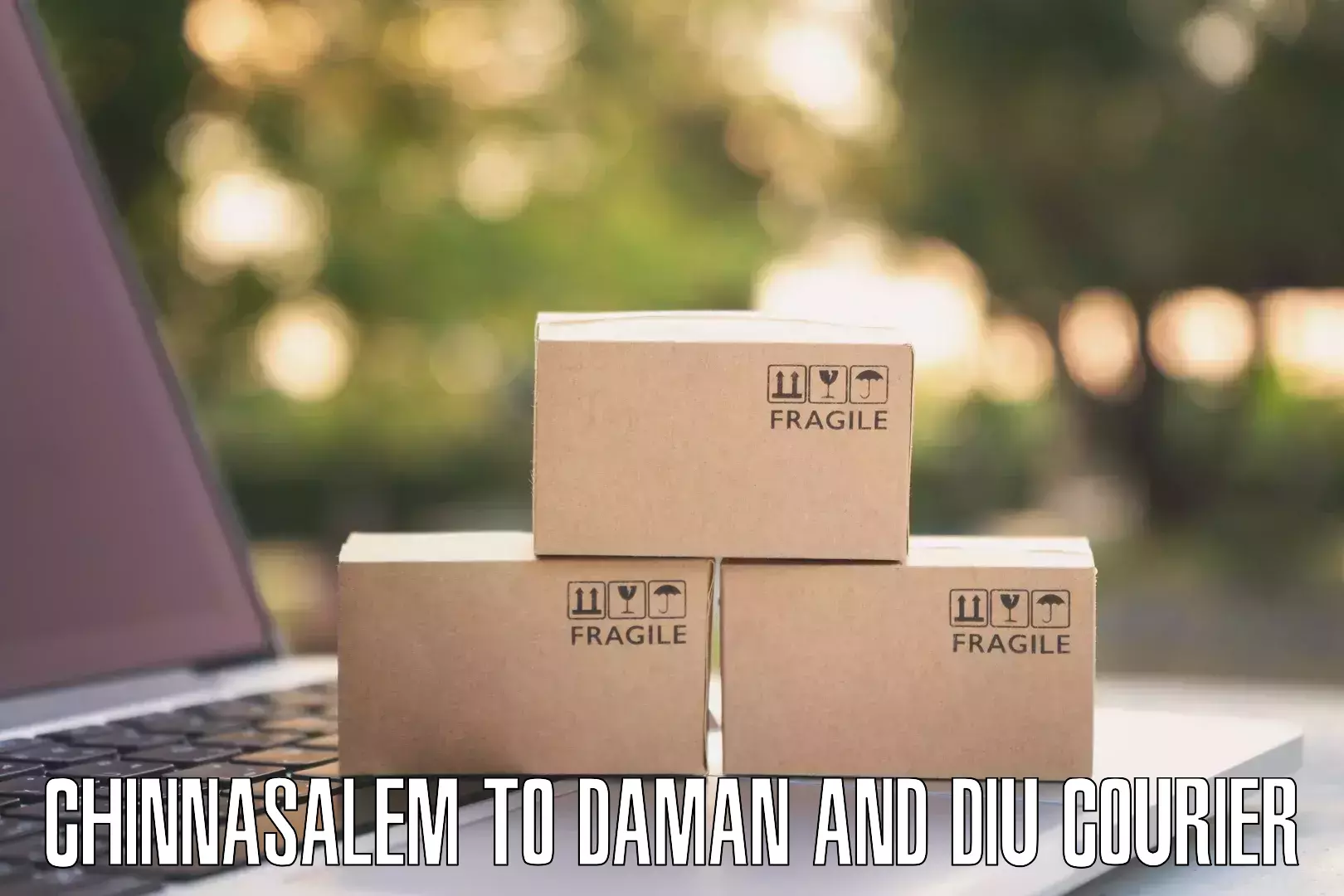 Courier service partnerships Chinnasalem to Daman