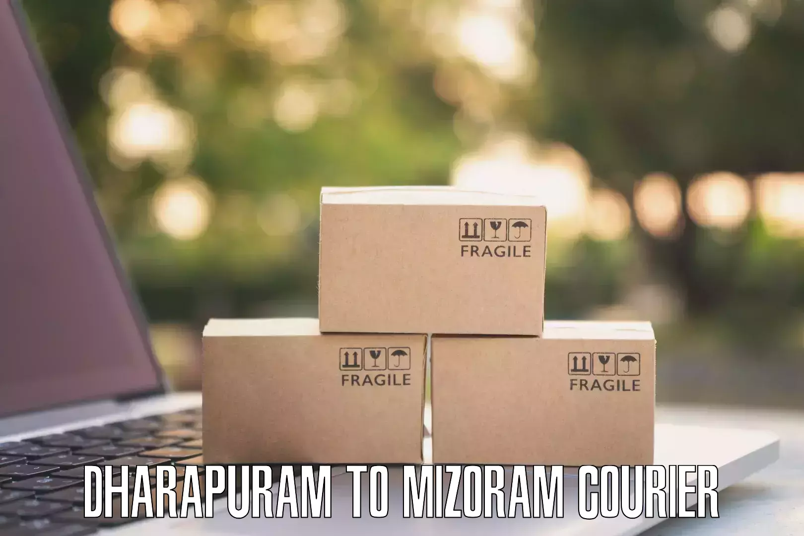 Full-service courier options Dharapuram to Lunglei