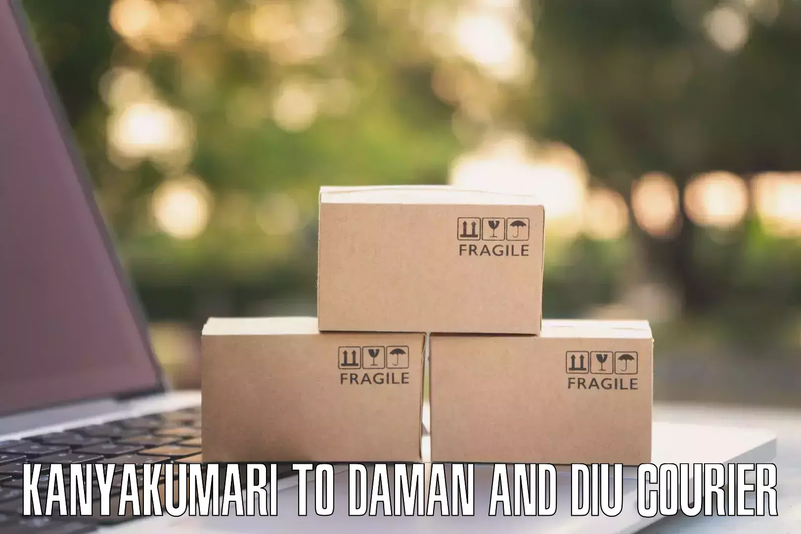 Automated shipping Kanyakumari to Daman and Diu