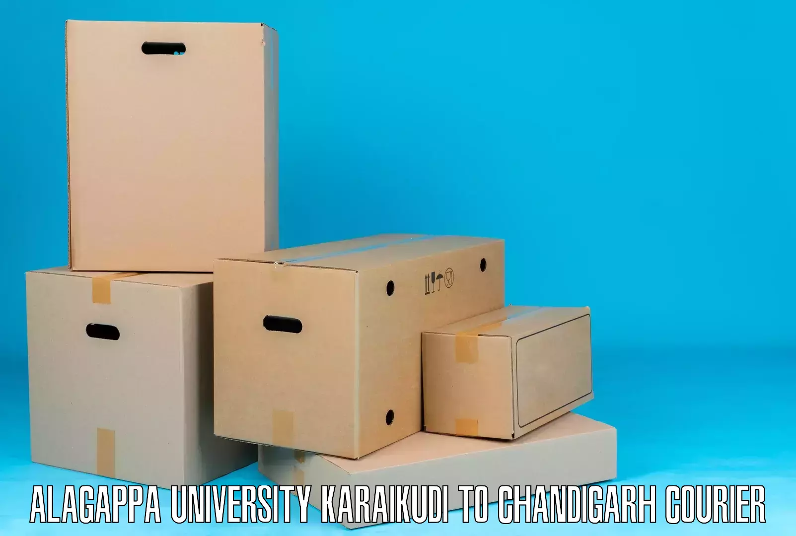 Smart parcel tracking Alagappa University Karaikudi to Chandigarh