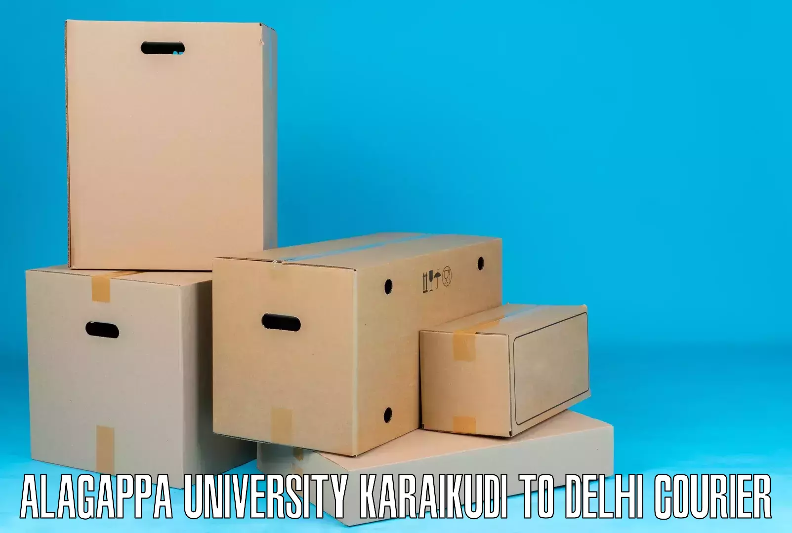 User-friendly courier app Alagappa University Karaikudi to Jawaharlal Nehru University New Delhi
