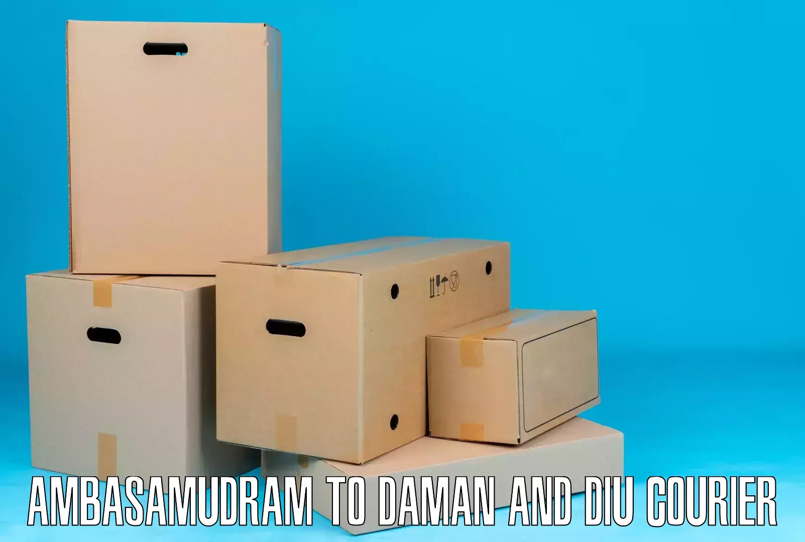 Rapid freight solutions Ambasamudram to Daman and Diu