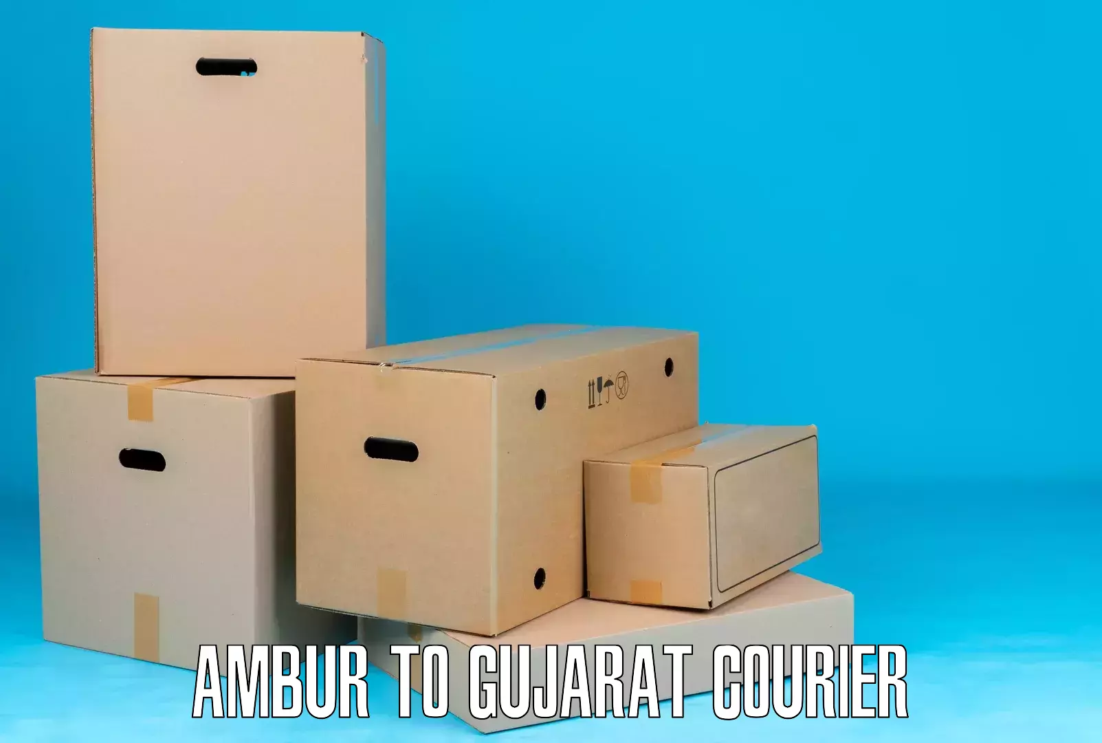 Long distance courier Ambur to Visavadar