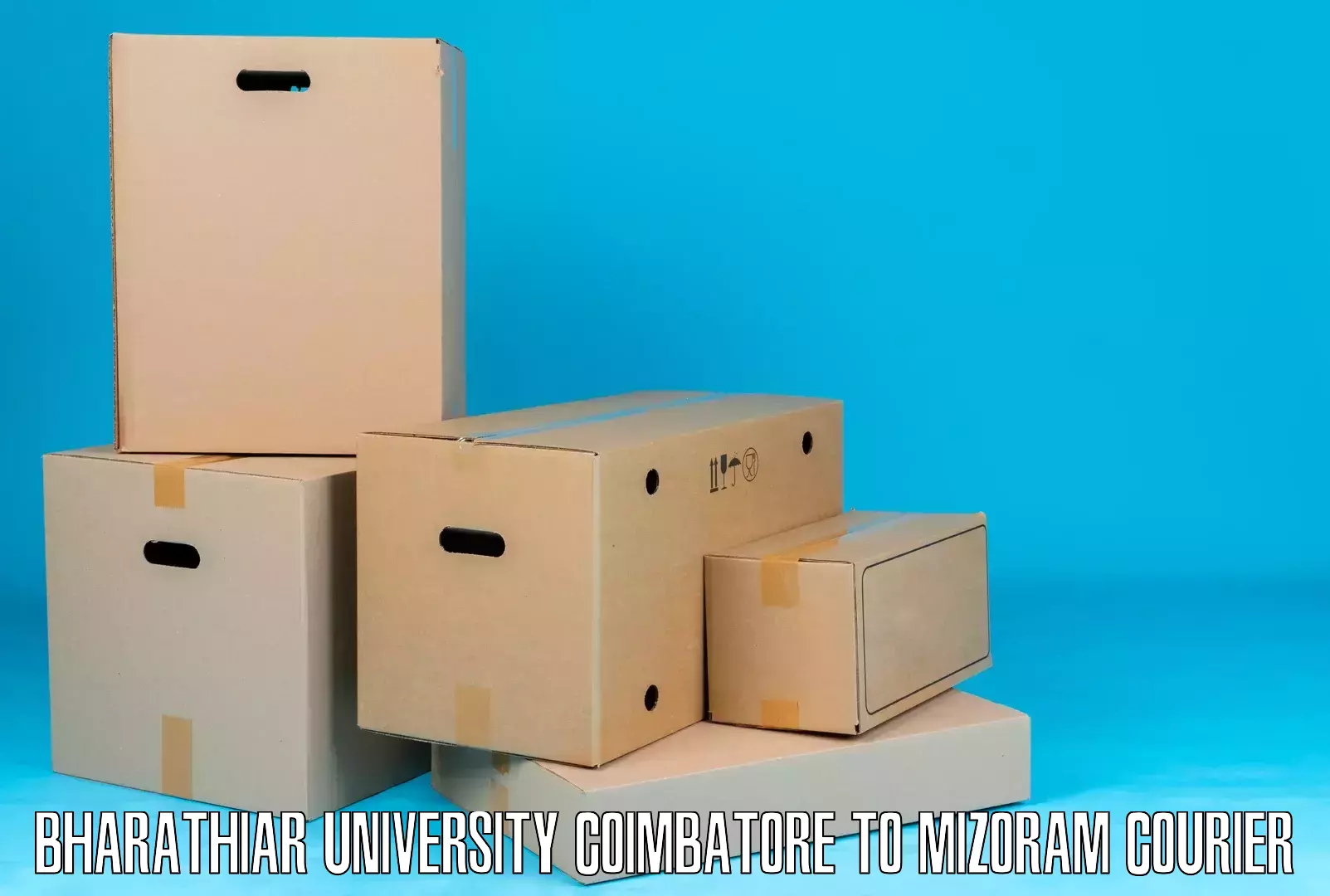 Cost-effective courier options Bharathiar University Coimbatore to Lawngtlai
