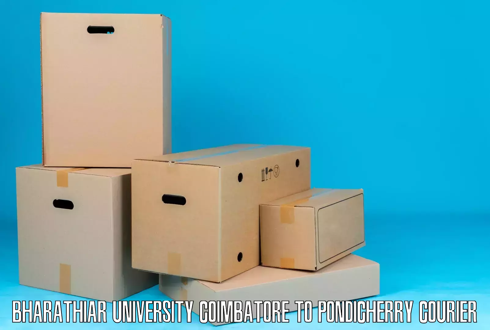 Lightweight parcel options Bharathiar University Coimbatore to Pondicherry University