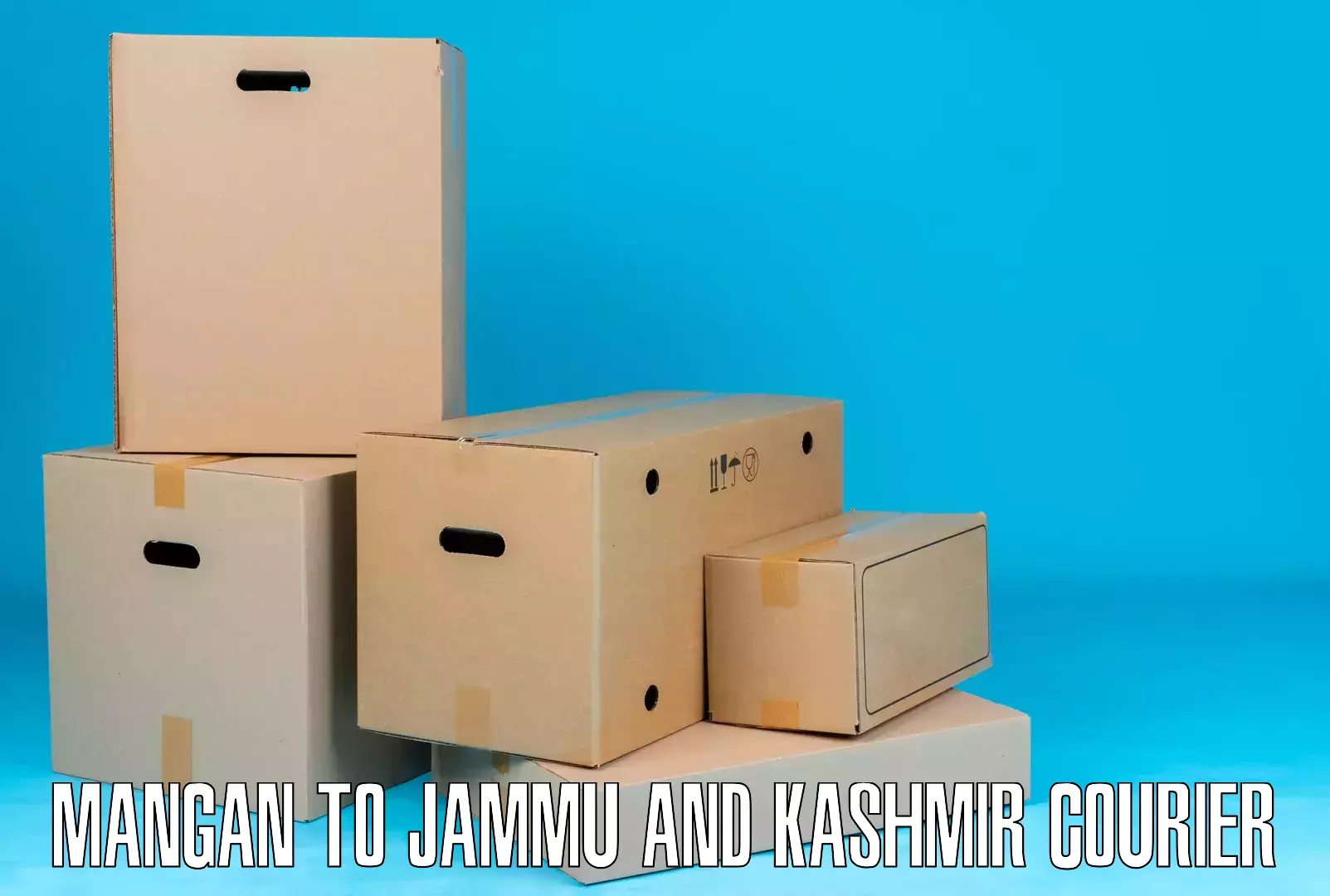 Affordable parcel rates Mangan to Pulwama