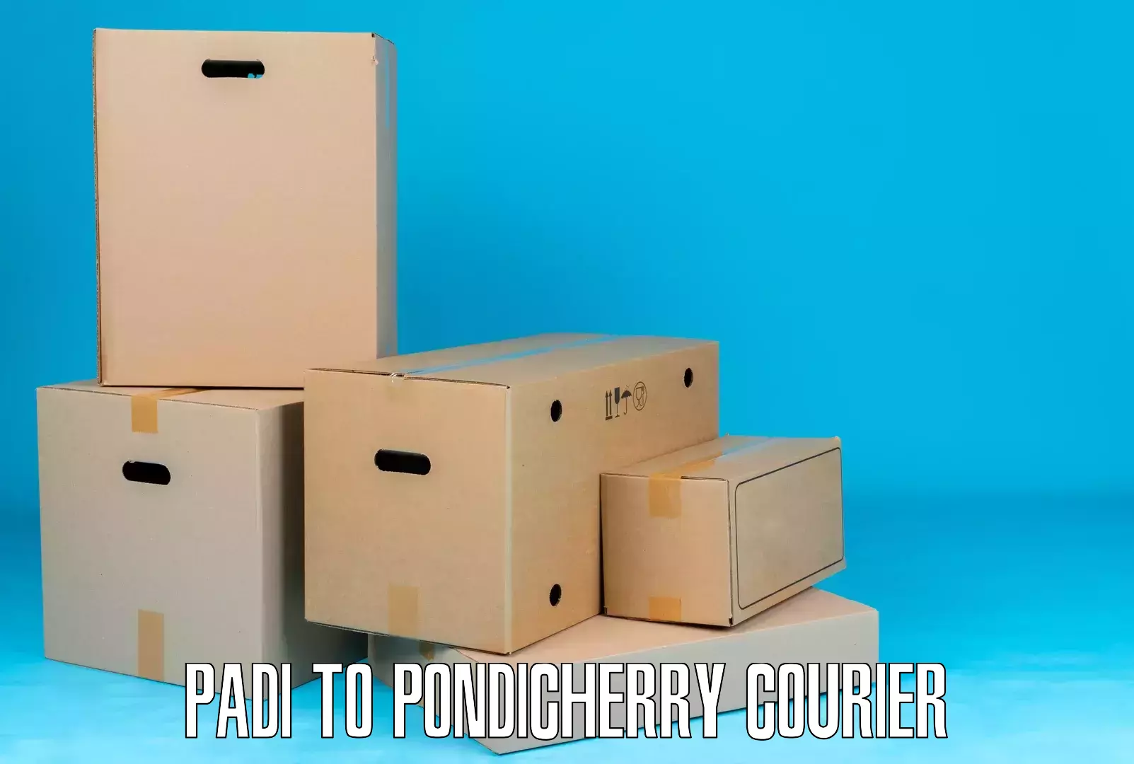 Efficient courier operations Padi to Pondicherry