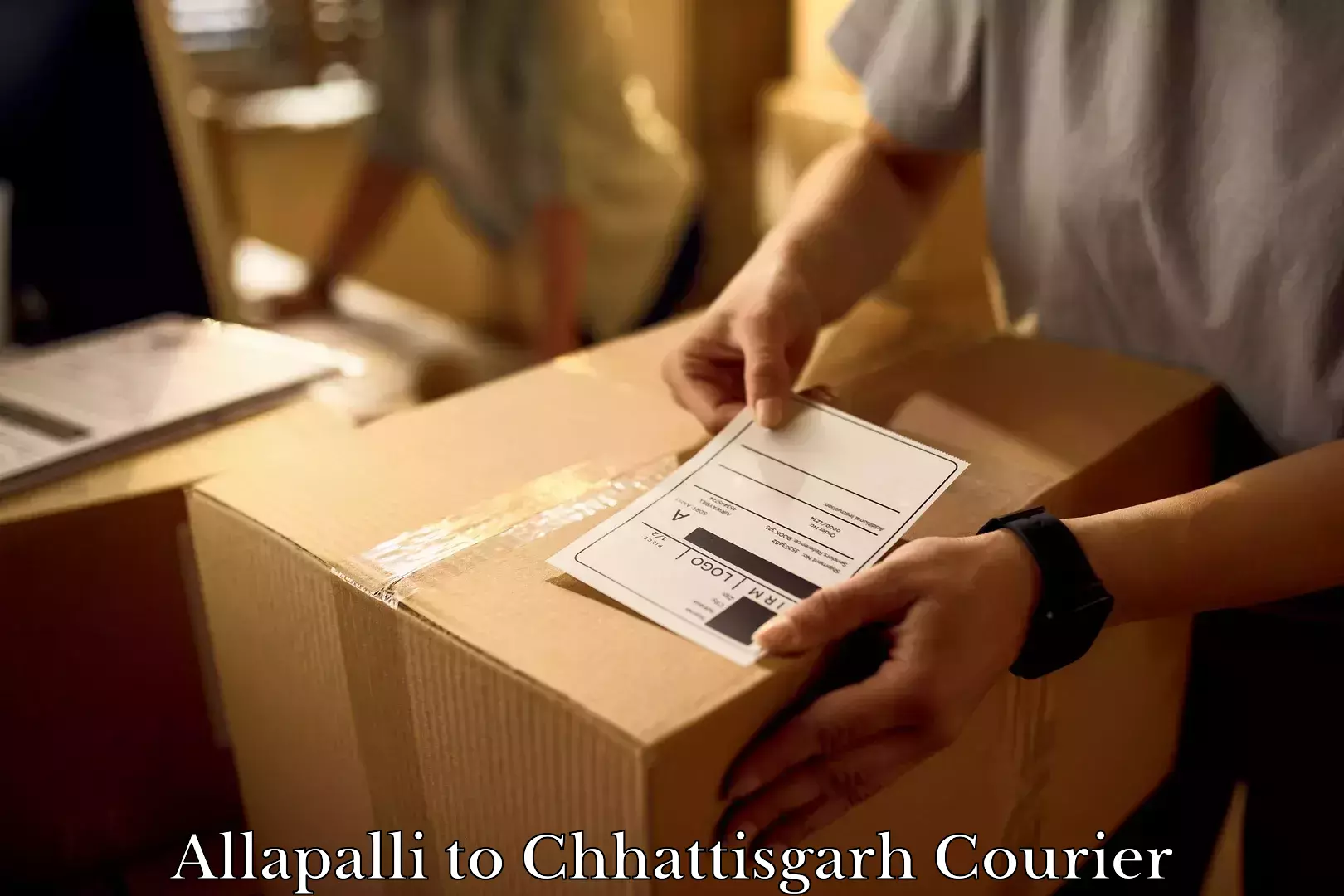 Dependable moving services Allapalli to Chhattisgarh