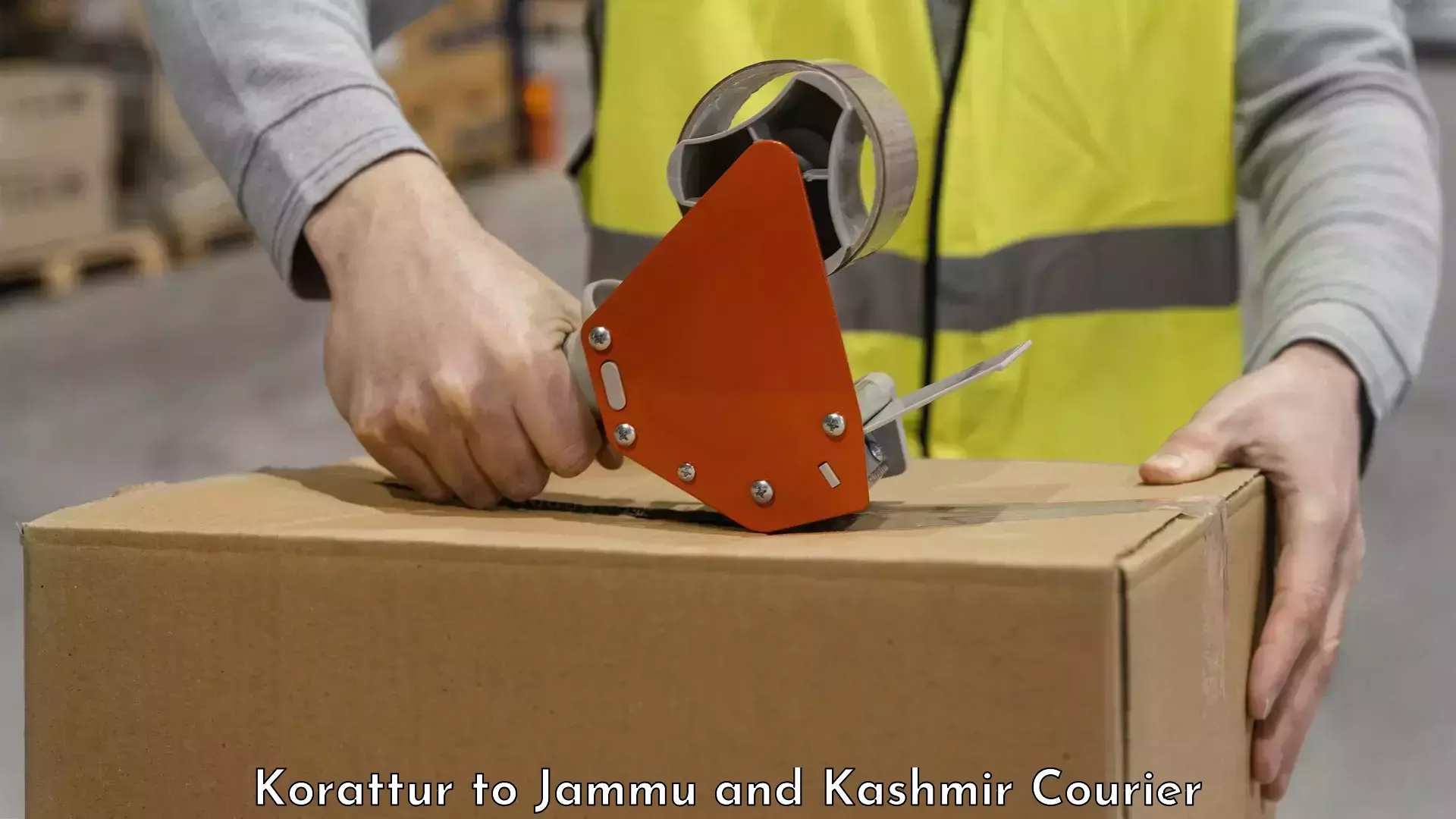 Baggage shipping calculator Korattur to Jammu