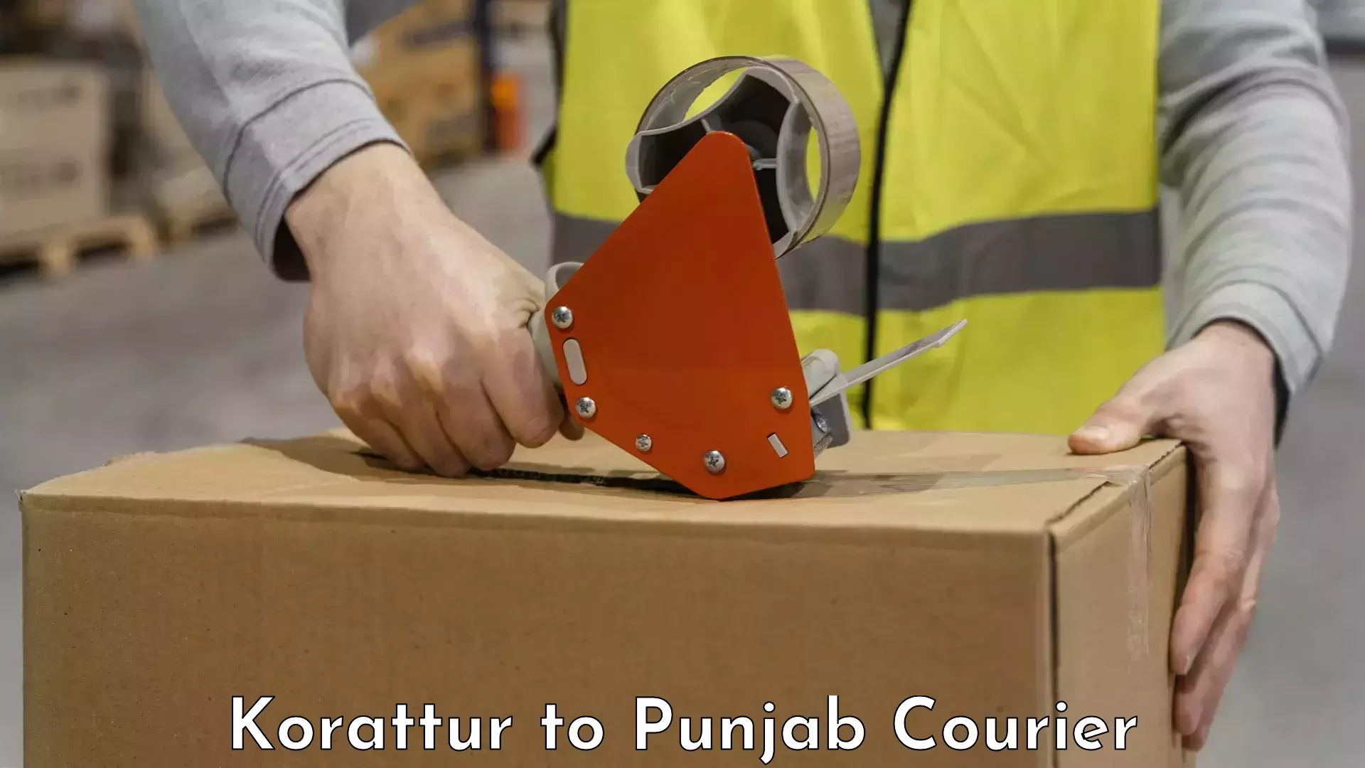 Luggage shipping planner Korattur to Punjab